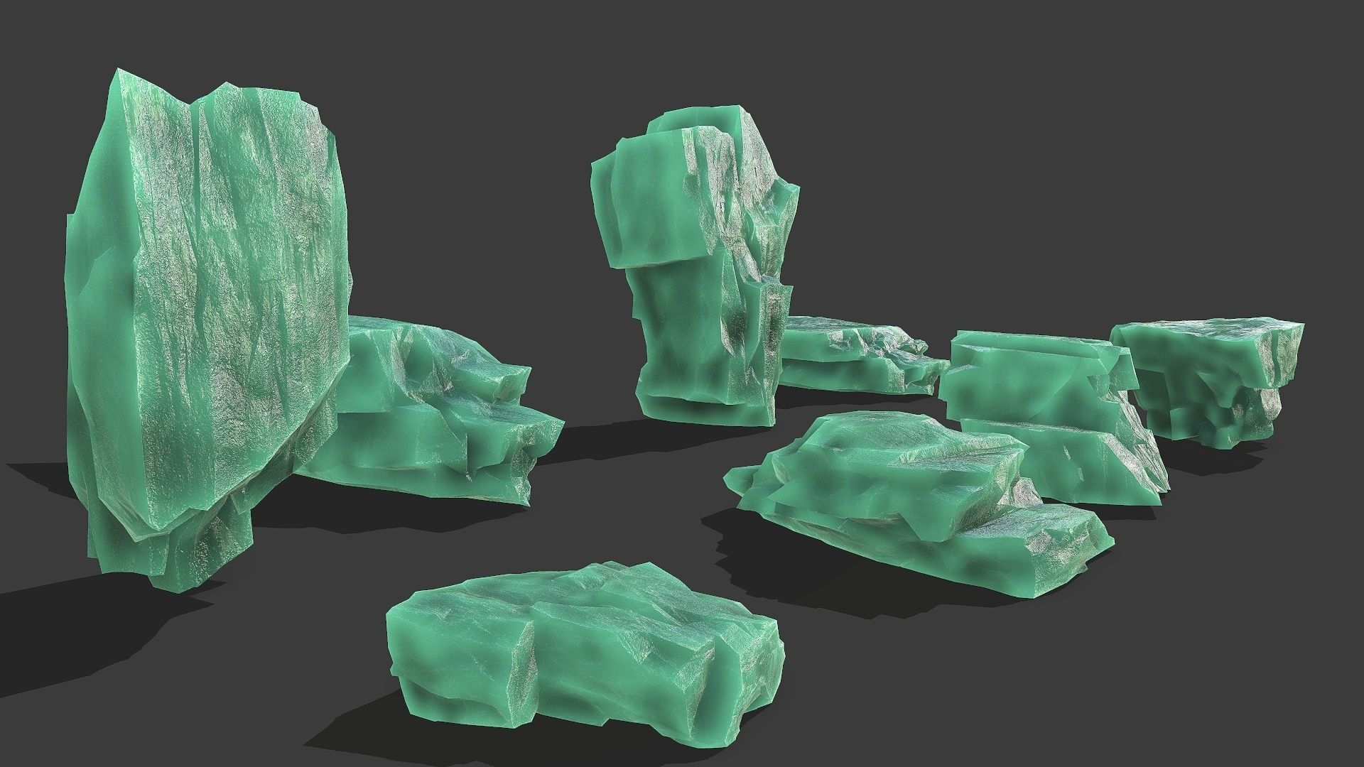 ice rocks 15 Low-poly 3D model_3