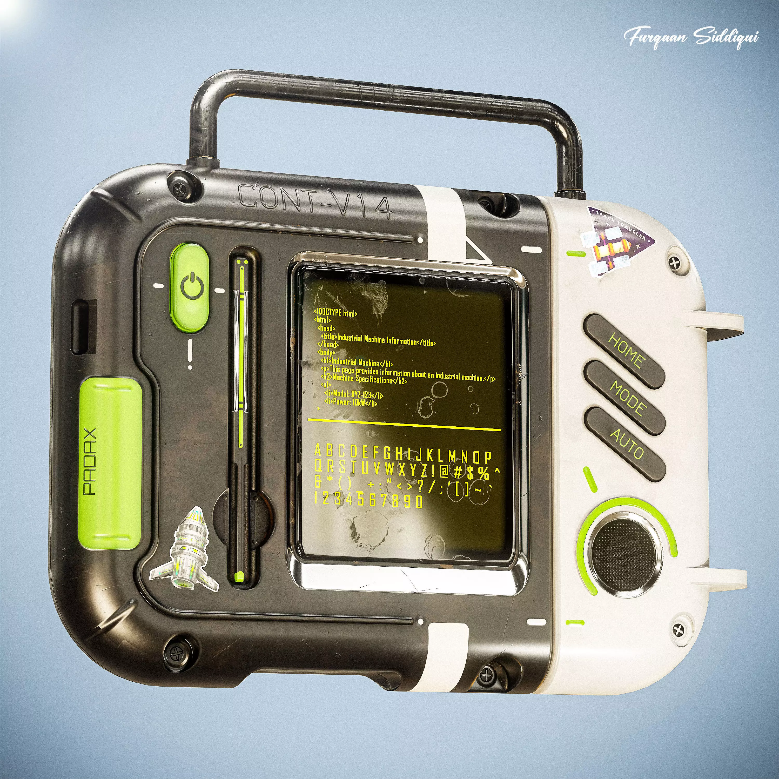 Sc-fi Controller V14 PBR Low-poly 3D model_0