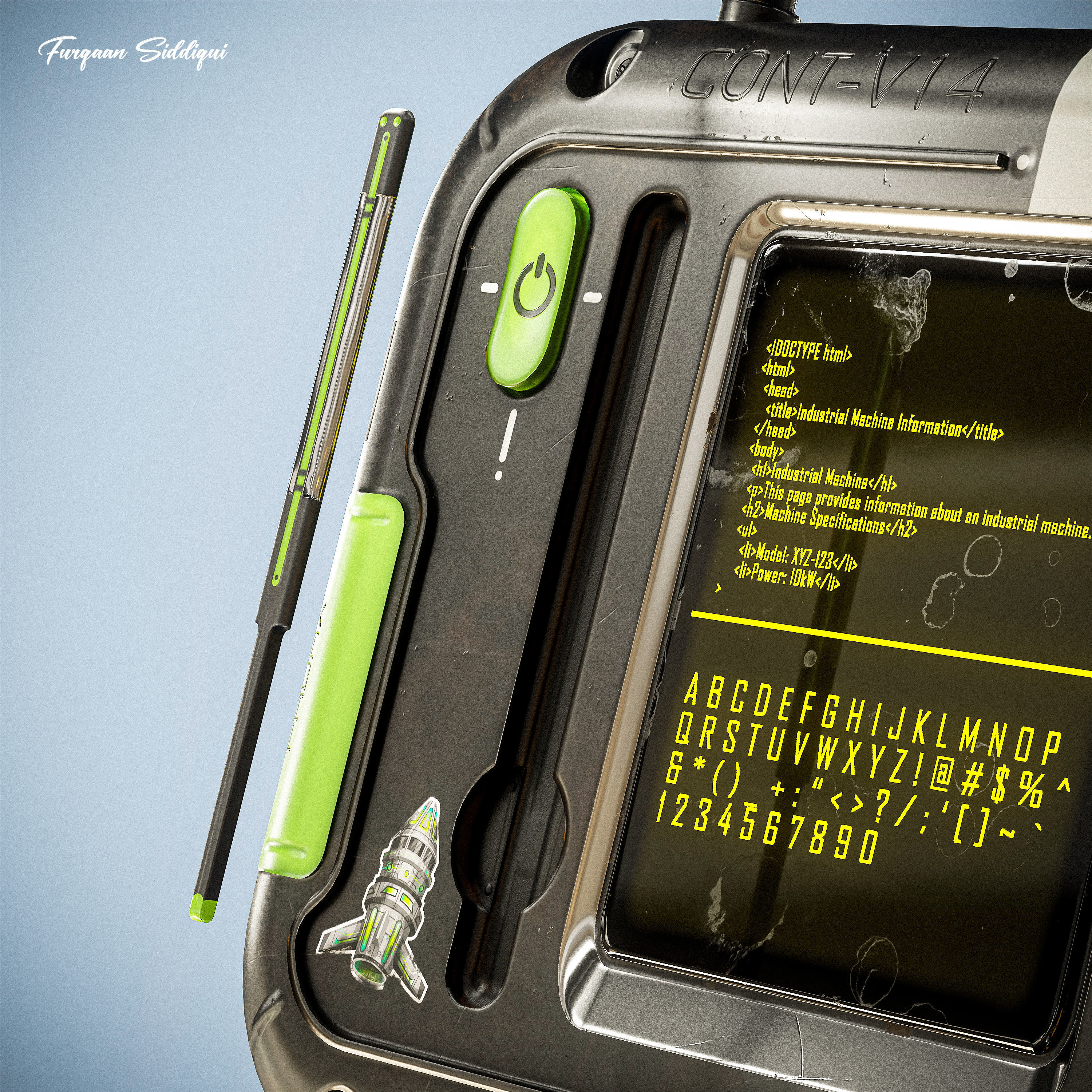 Sc-fi Controller V14 PBR Low-poly 3D model_12