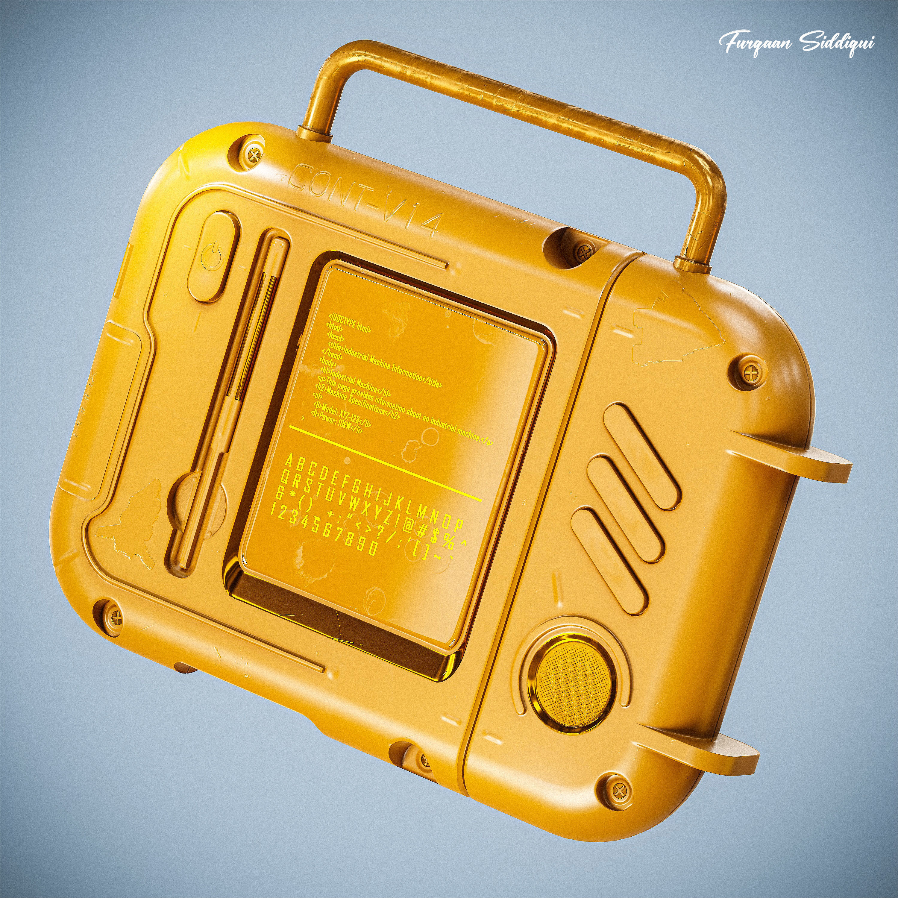 Sc-fi Controller V14 PBR Low-poly 3D model_4