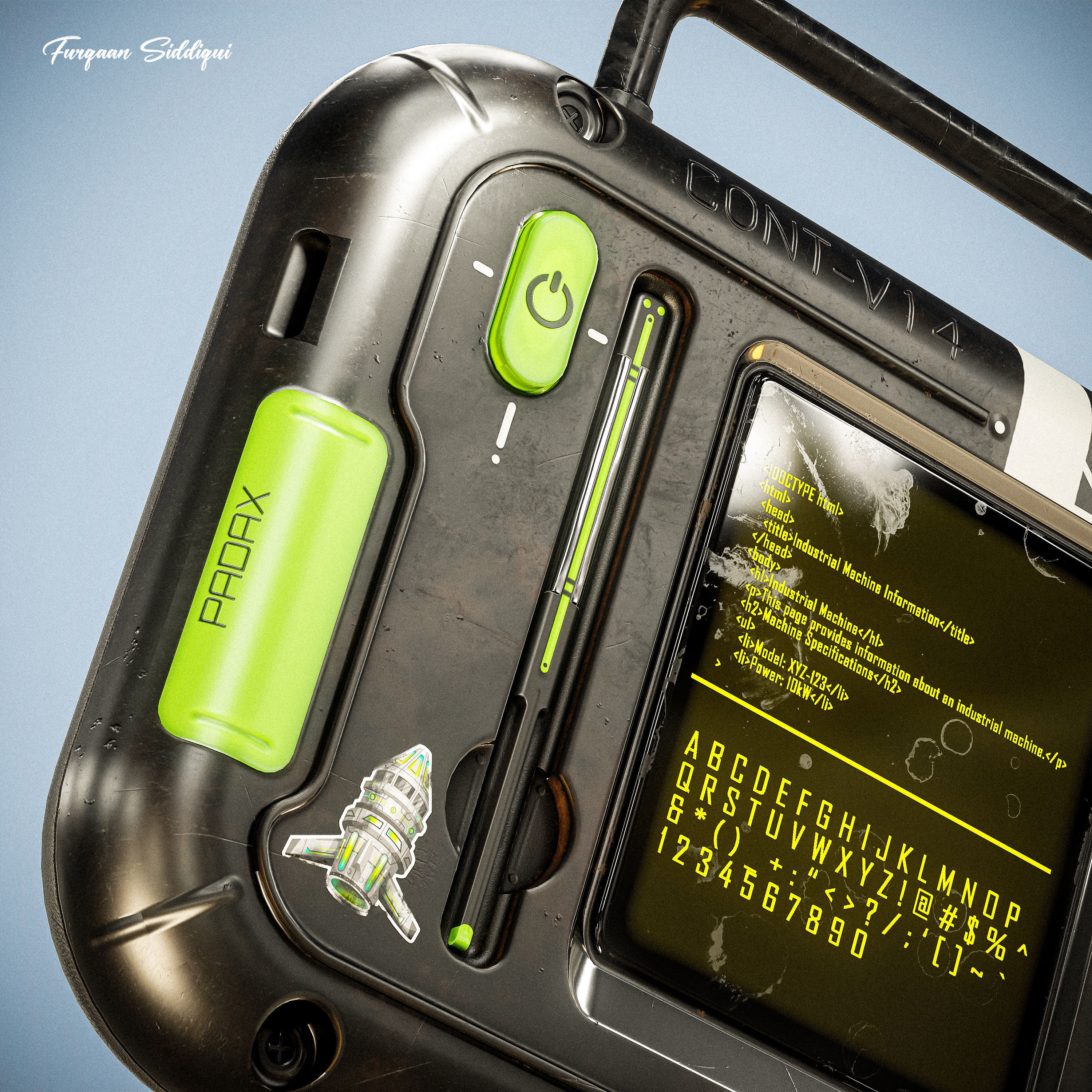 Sc-fi Controller V14 PBR Low-poly 3D model_9