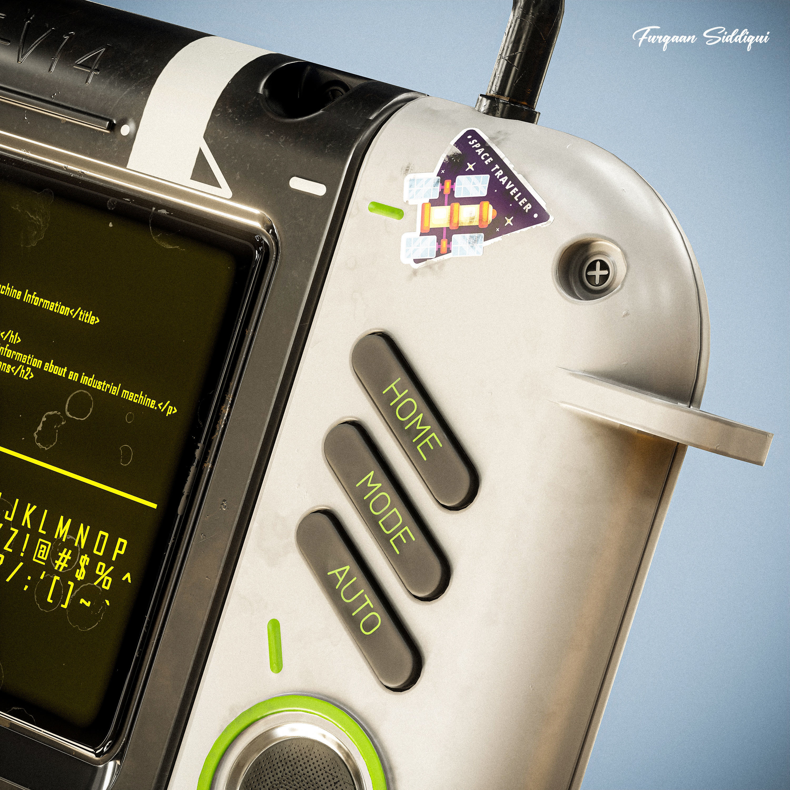 Sc-fi Controller V14 PBR Low-poly 3D model_7