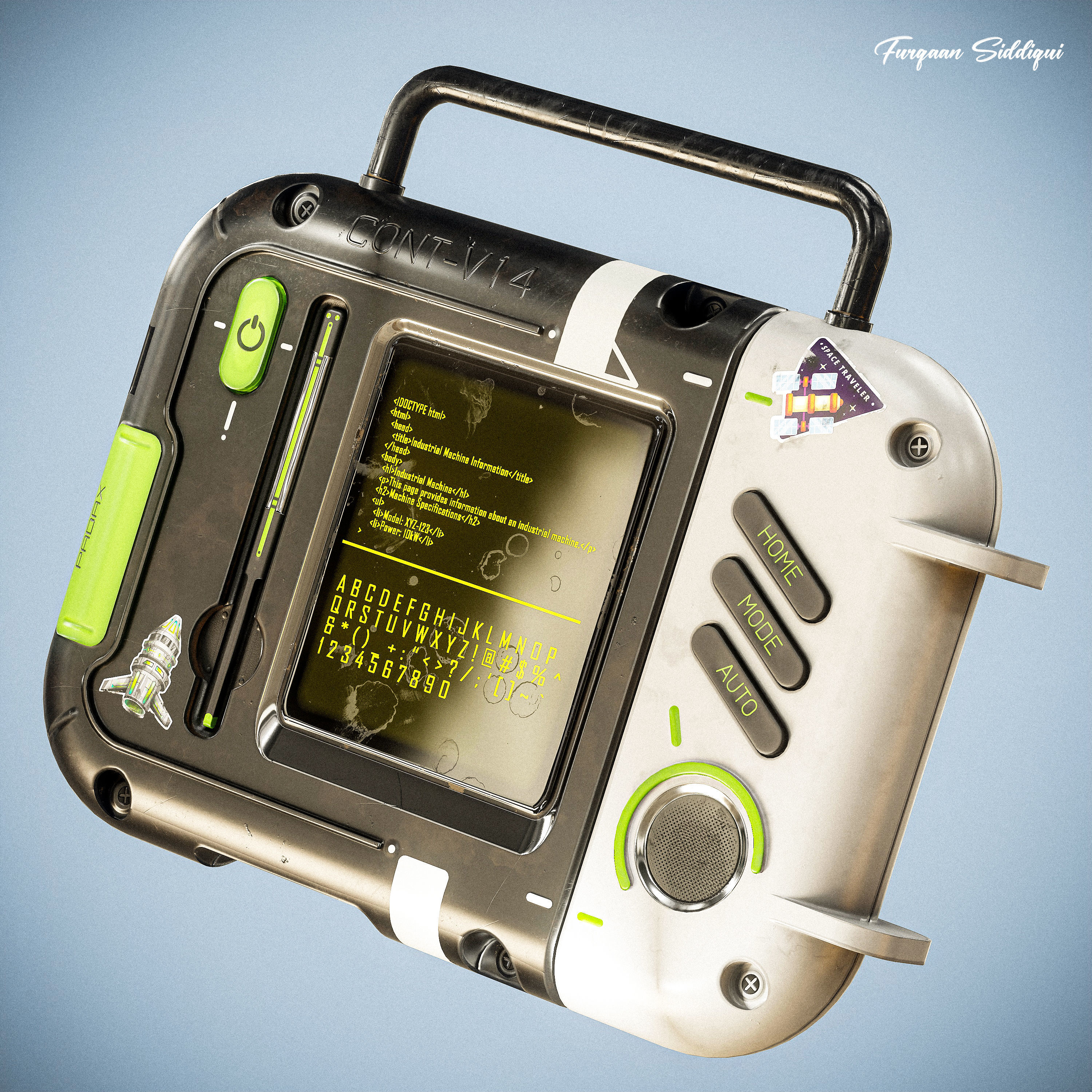 Sc-fi Controller V14 PBR Low-poly 3D model_6