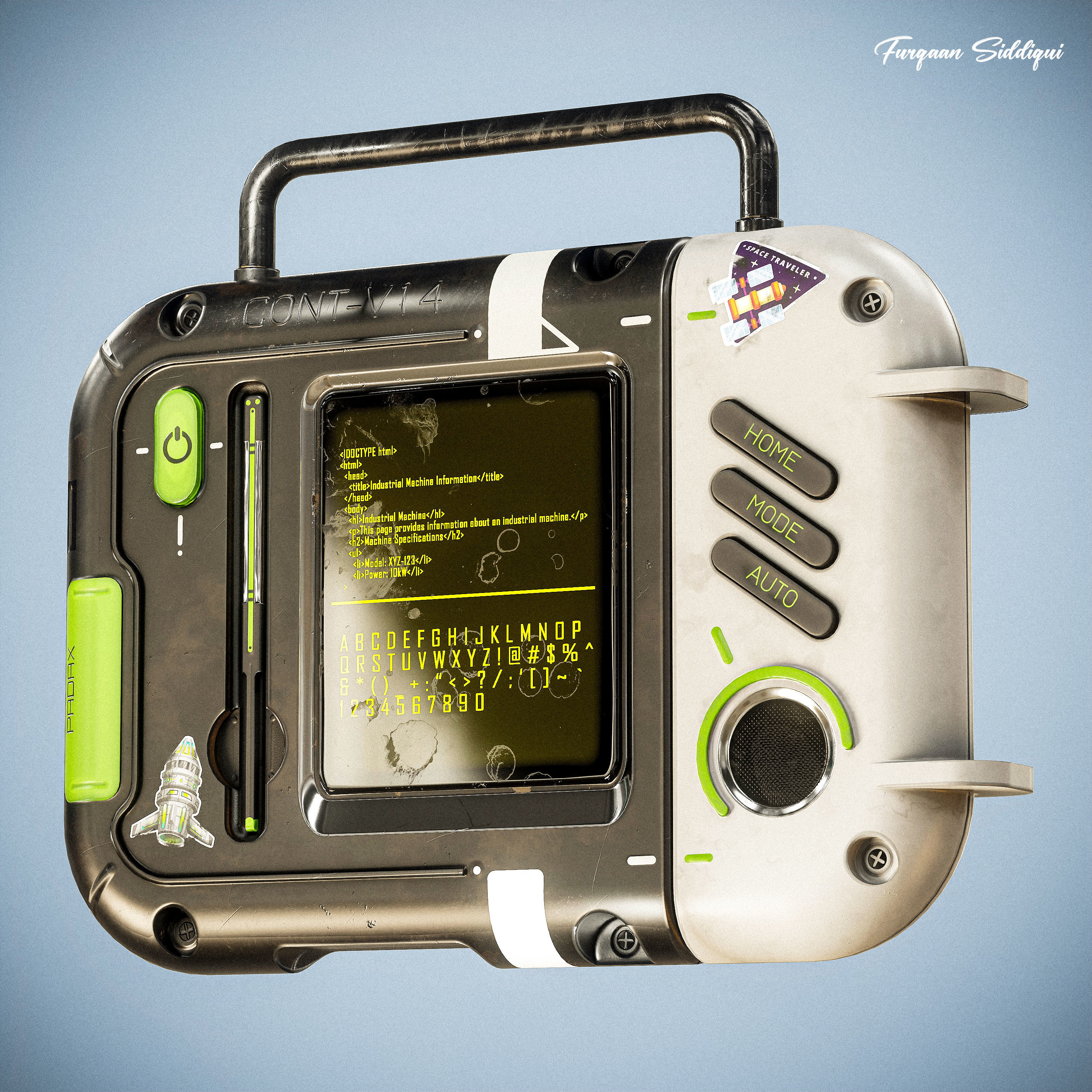 Sc-fi Controller V14 PBR Low-poly 3D model_5