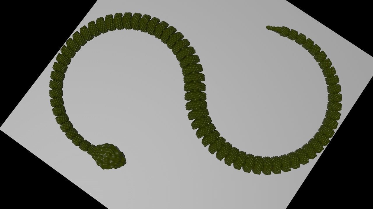 Articulated Rattlesnake 3D print model_8
