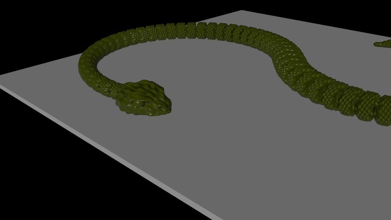 Articulated Rattlesnake 3D print model_7
