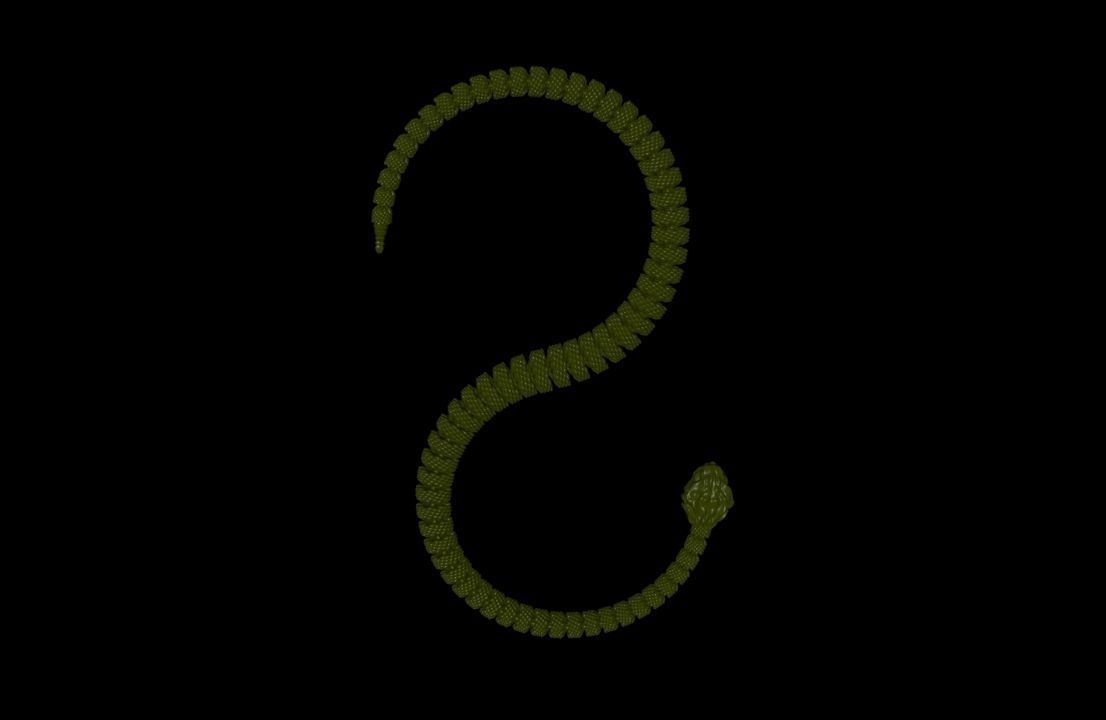 Articulated Rattlesnake 3D print model_10