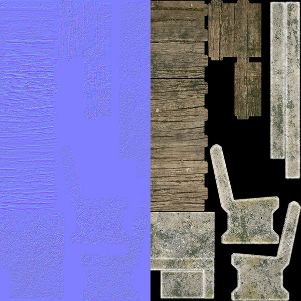 Benches park bench - park bench Free low-poly 3D model_5