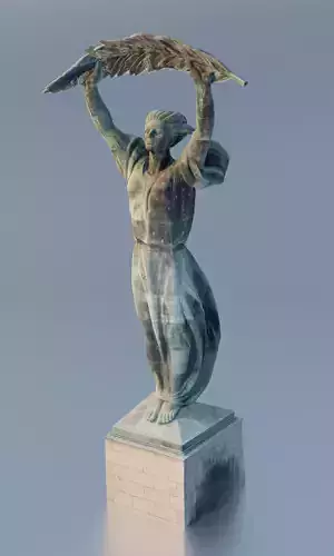 Liberty statue of Budapest Hungary