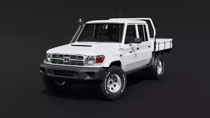 Toyota Landcruiser 79 Series Dual Cab Low-poly 3D model