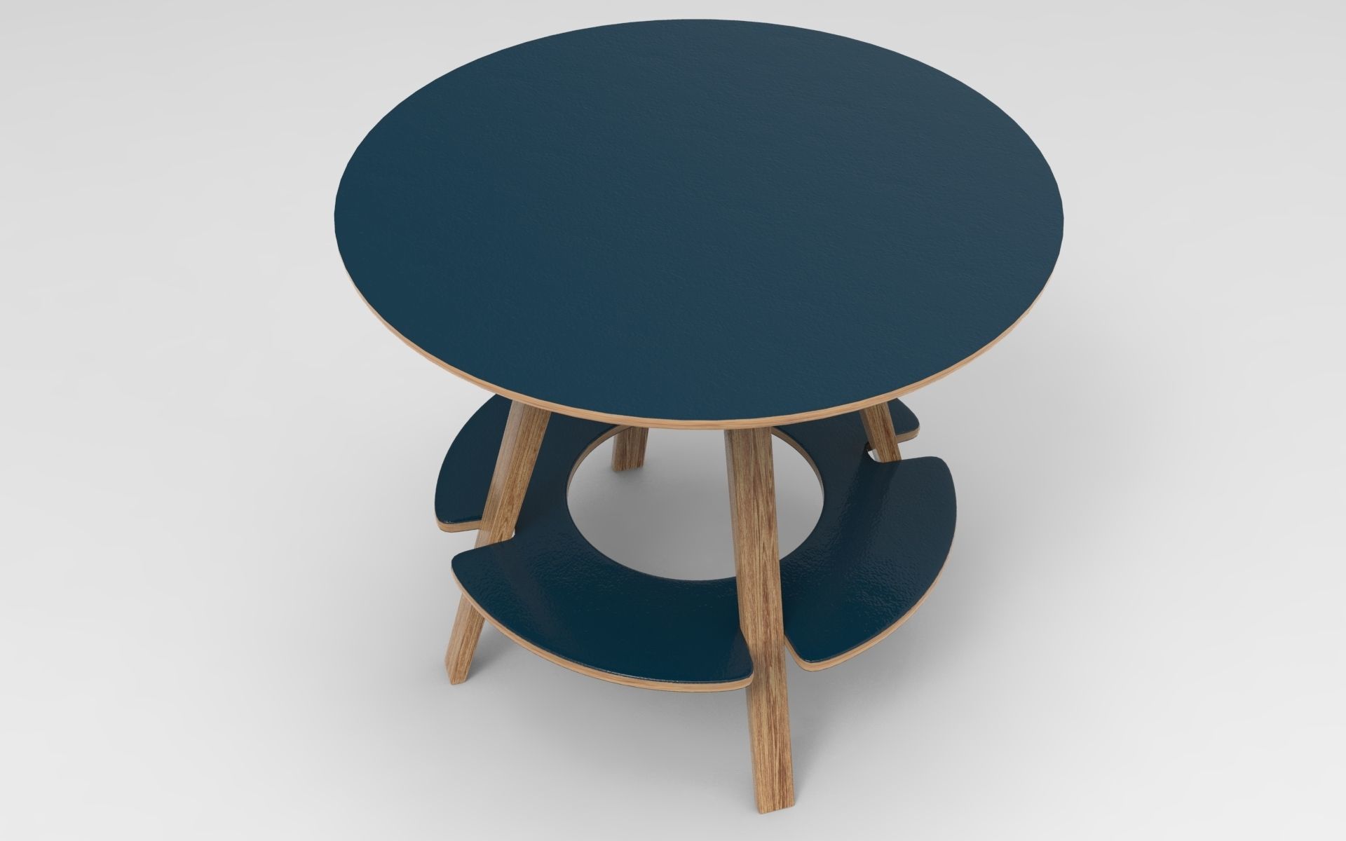 Zen Table Low-poly 3D model_1