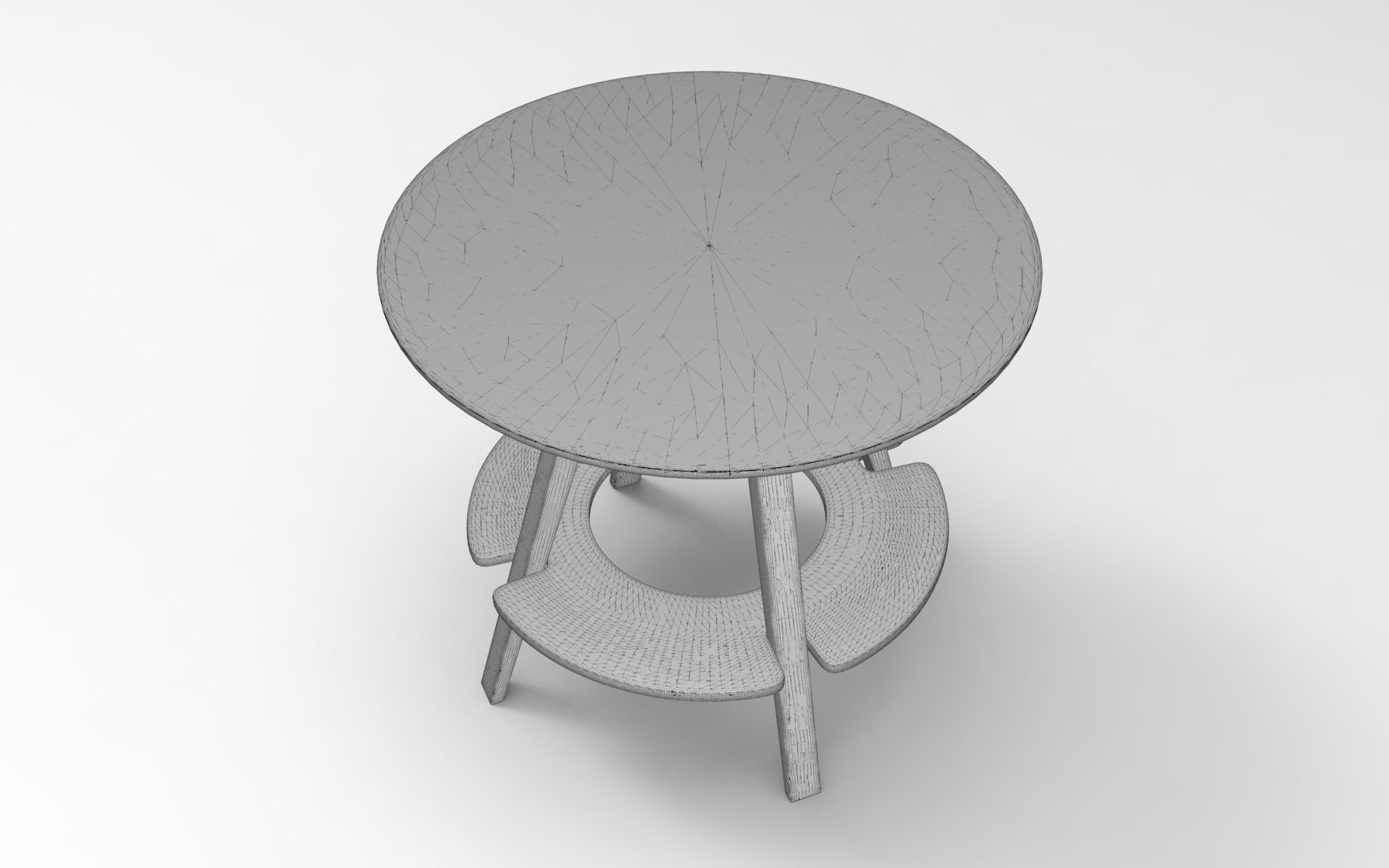Zen Table Low-poly 3D model_6