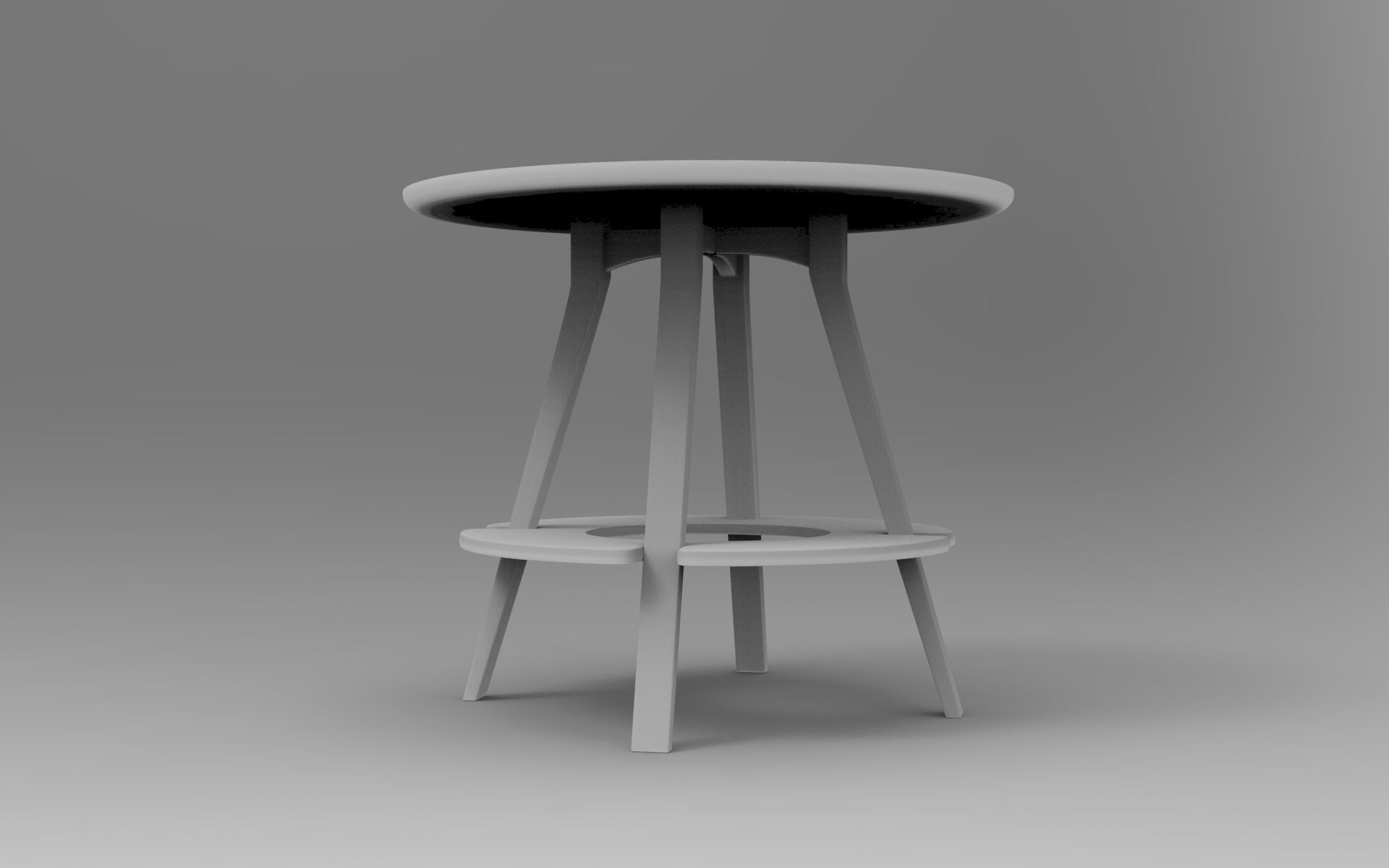 Zen Table Low-poly 3D model_7