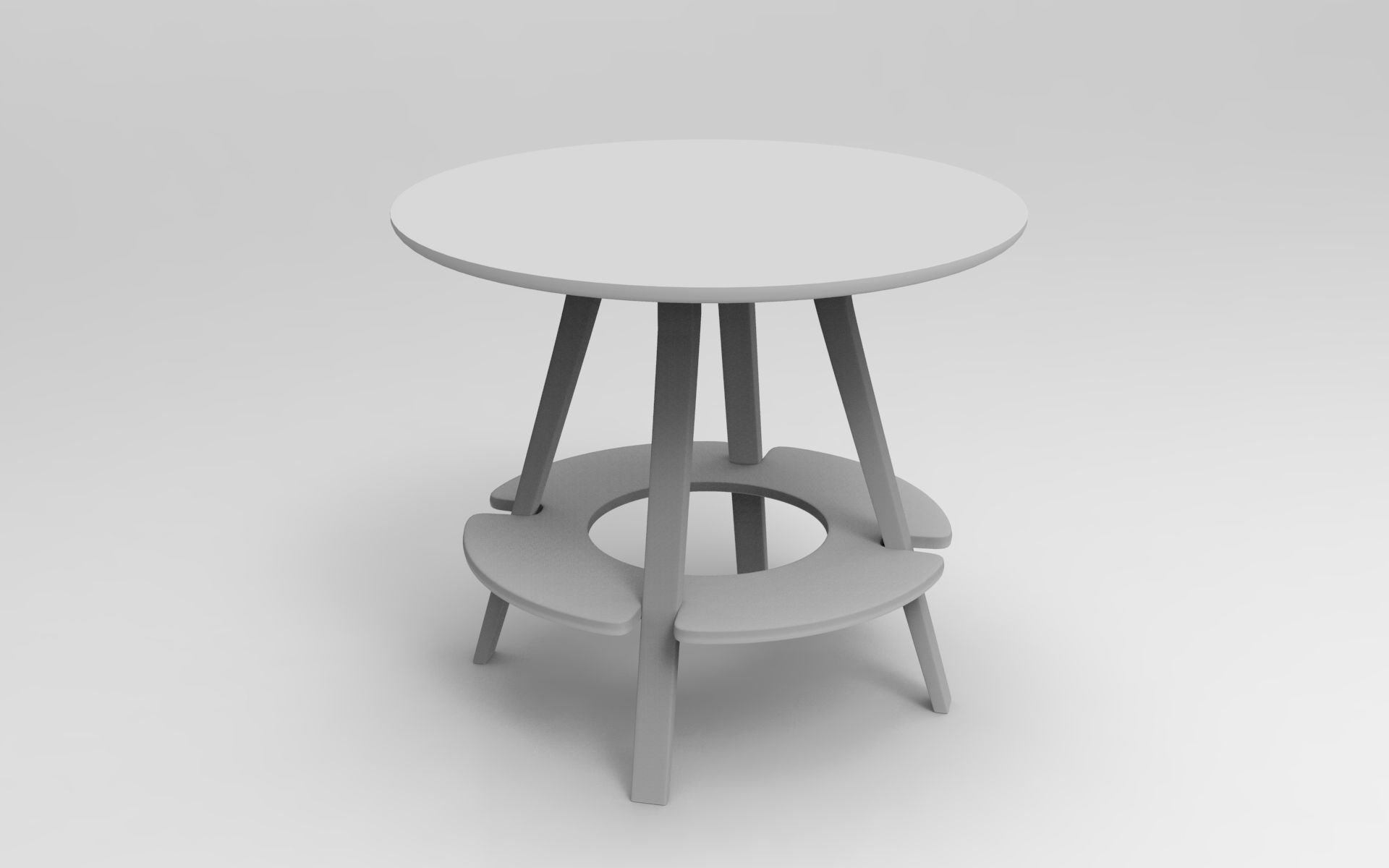 Zen Table Low-poly 3D model_8