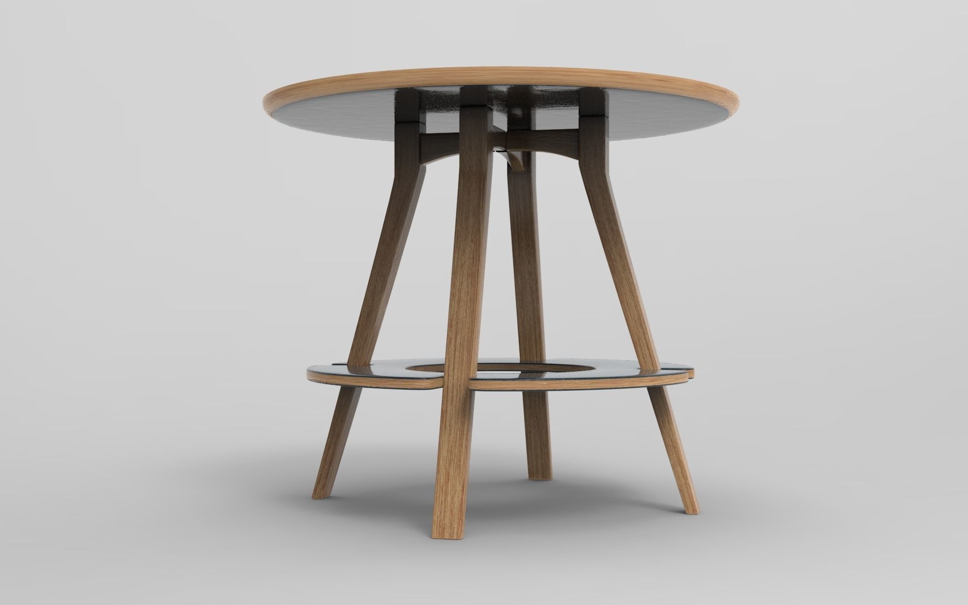 Zen Table Low-poly 3D model_2
