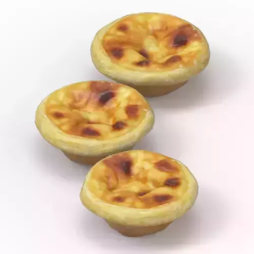 Egg Tart Game Ready Low-poly 3D model