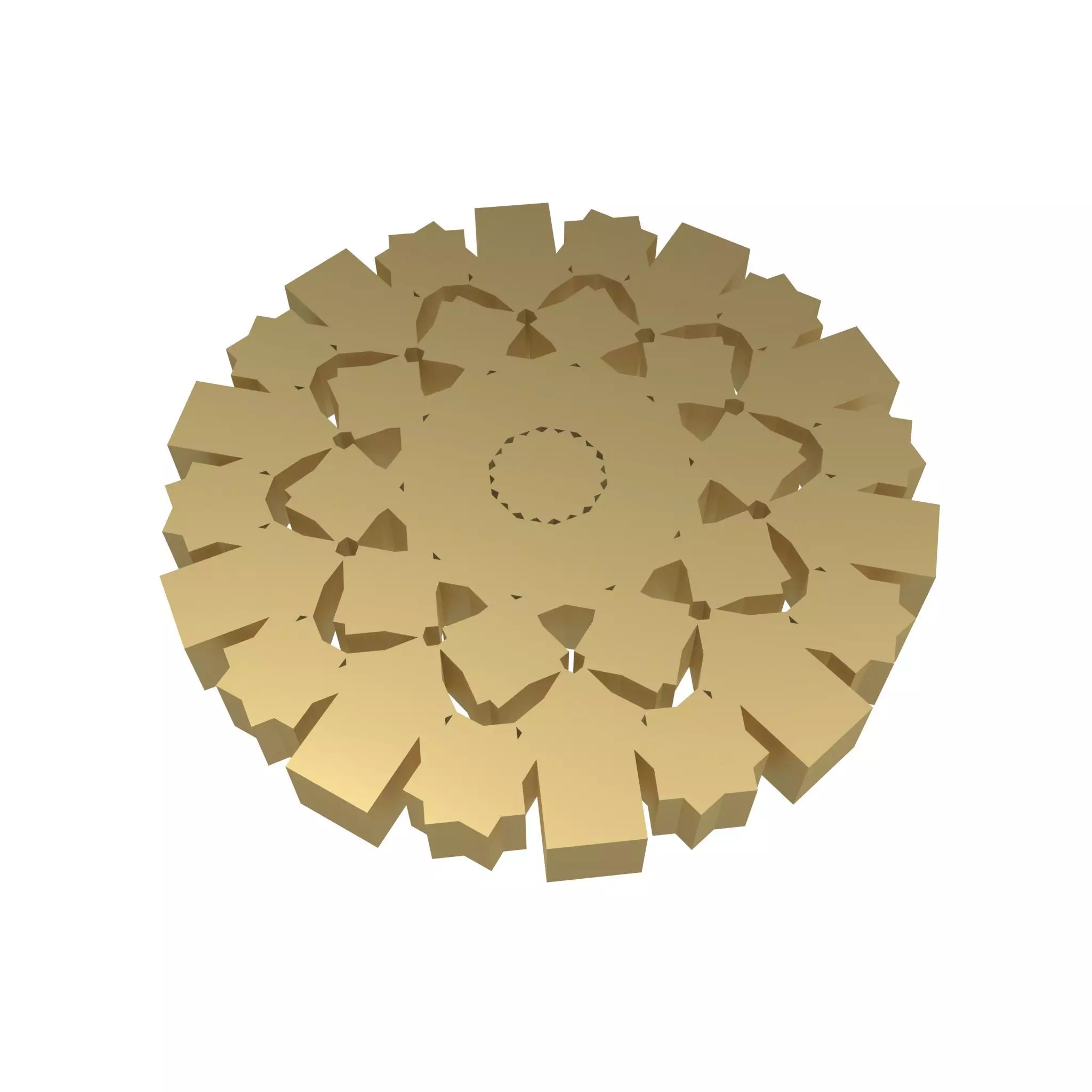 Fractal Model V1 001 Low-poly 3D model_0