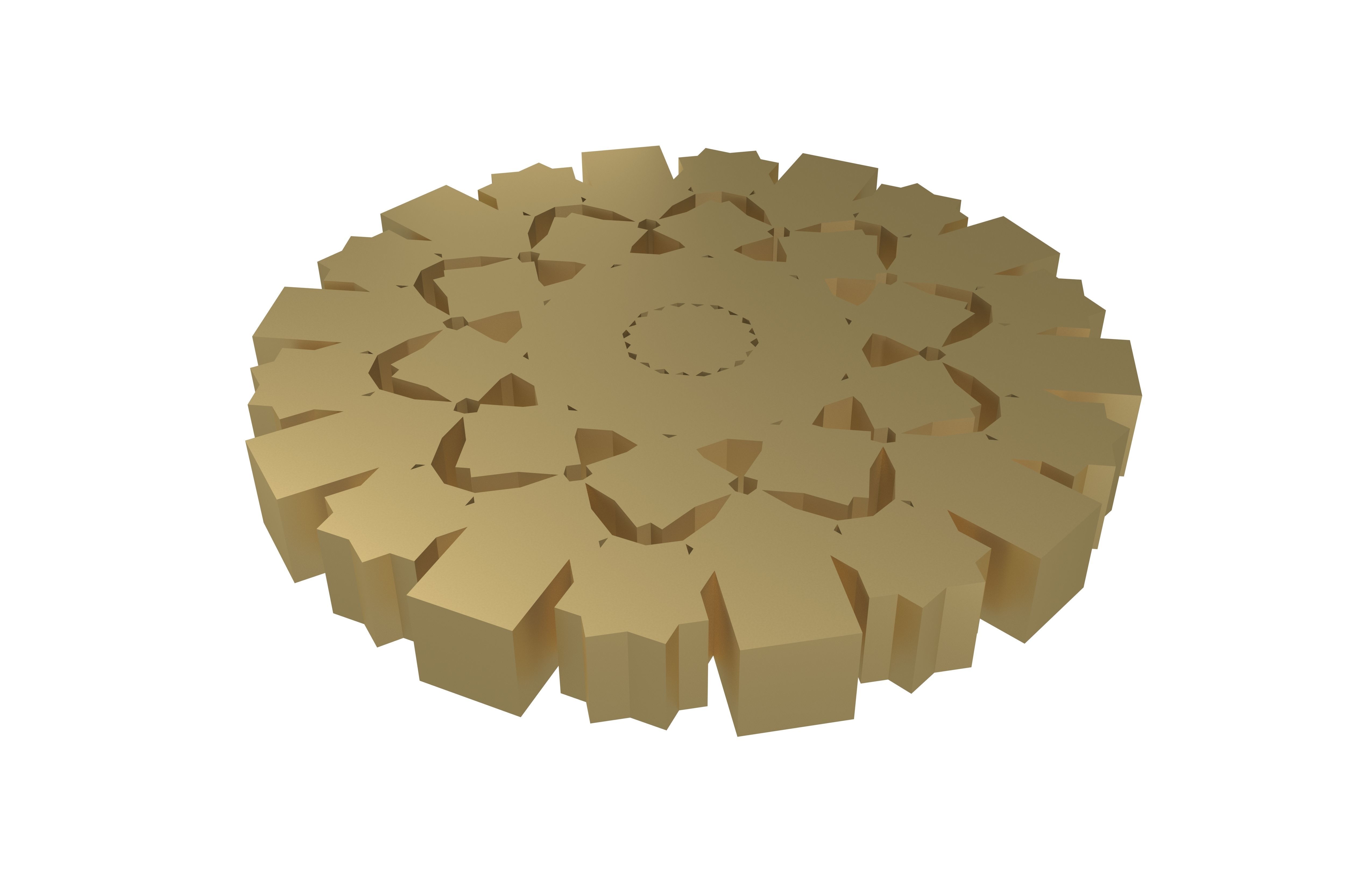 Fractal Model V1 001 Low-poly 3D model_2
