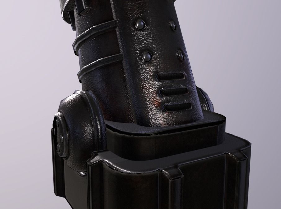 Giant Pillar Low-poly 3D model_3