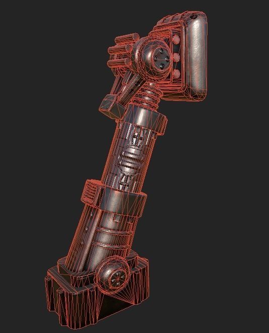 Giant Pillar Low-poly 3D model_5