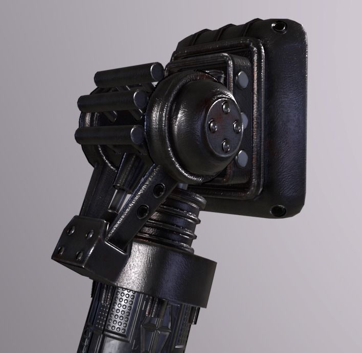 Giant Pillar Low-poly 3D model_2