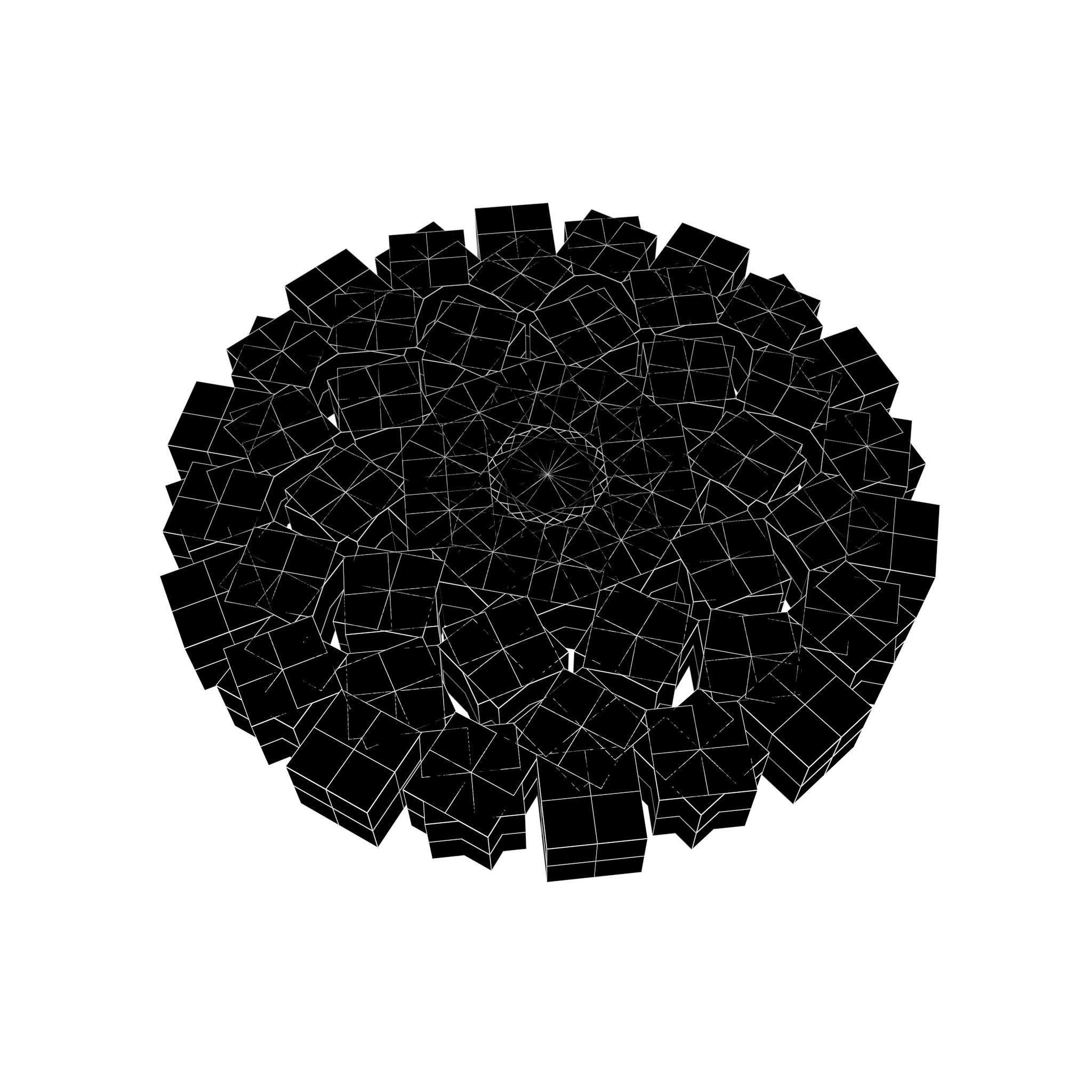 Fractal Model V1 003 Low-poly 3D model_4