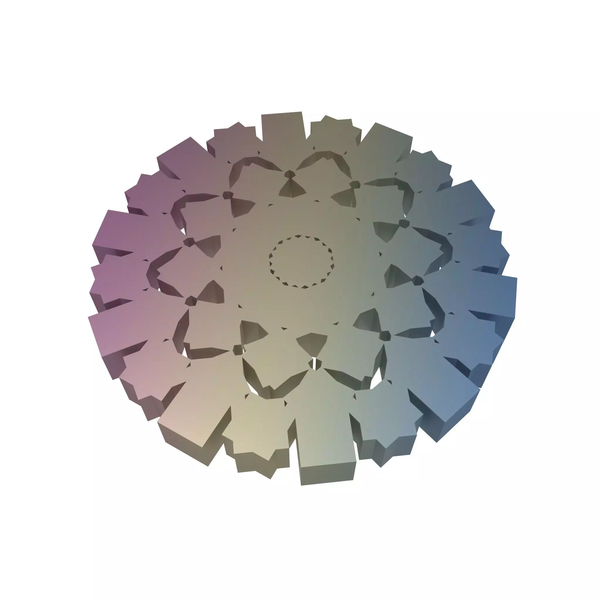 Fractal Model V1 003 Low-poly 3D model_0