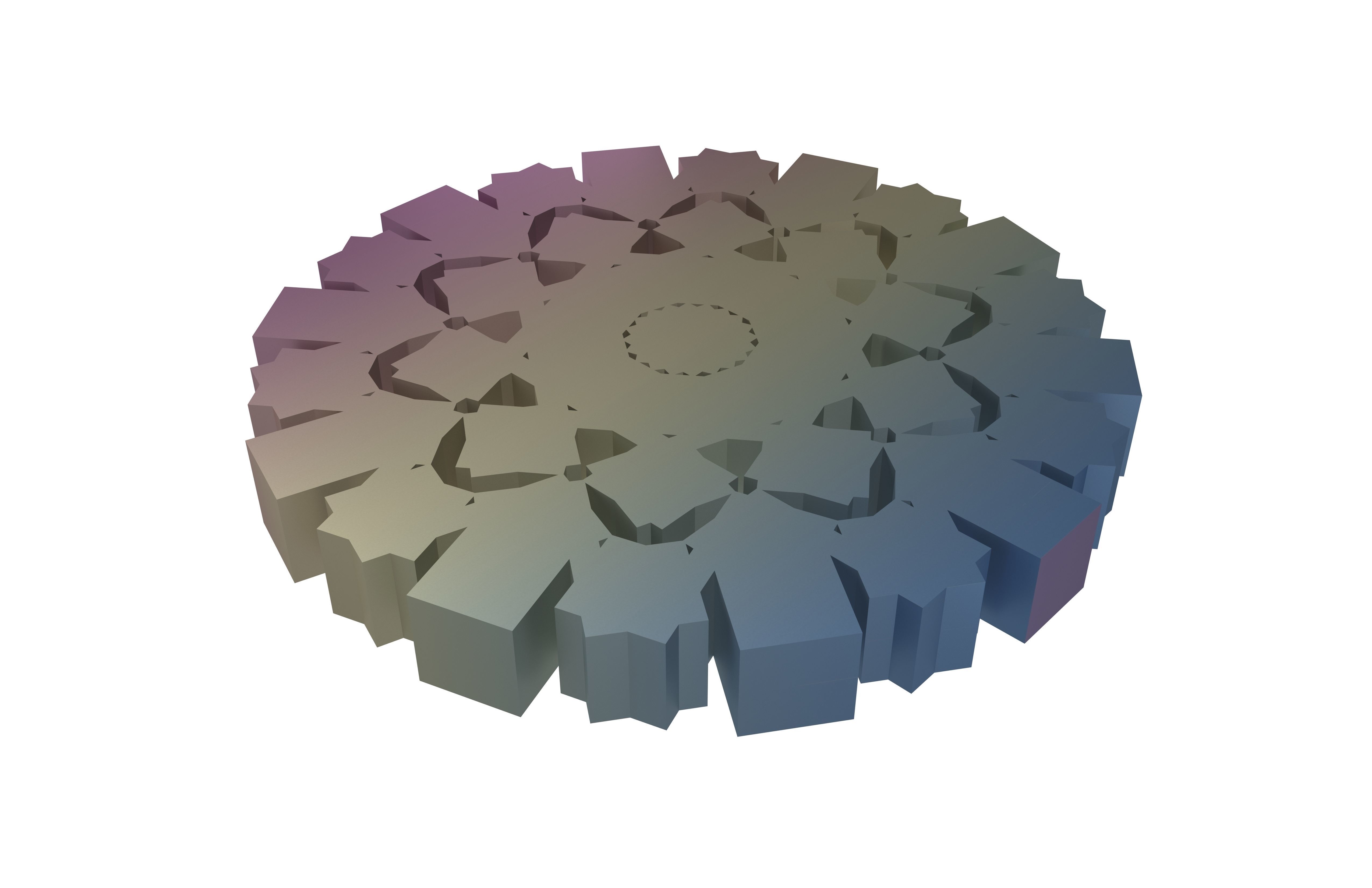 Fractal Model V1 003 Low-poly 3D model_2