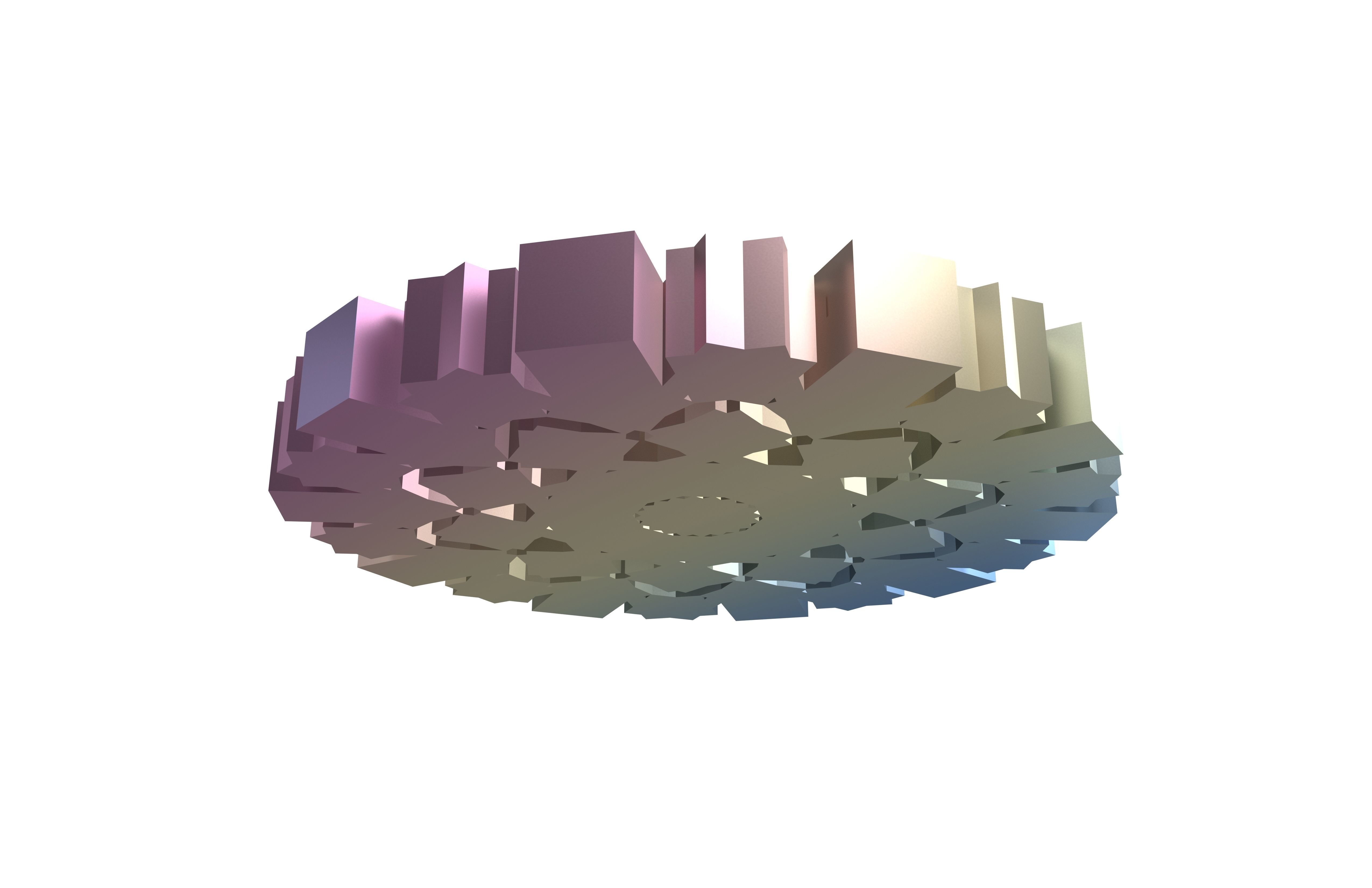 Fractal Model V1 003 Low-poly 3D model_3