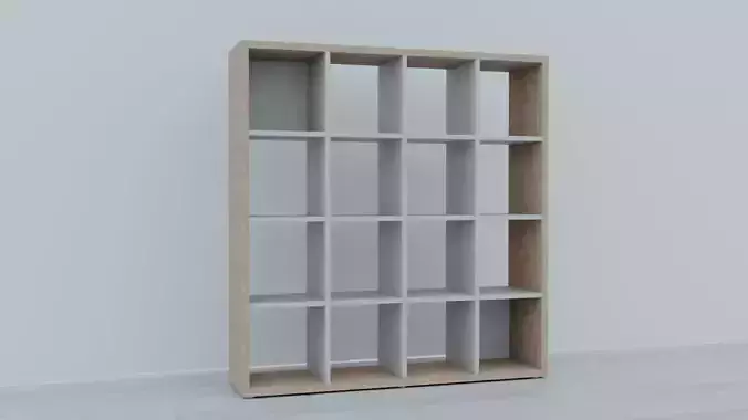 Shelving HALDAGER 16 Jysk Low-poly 3D model