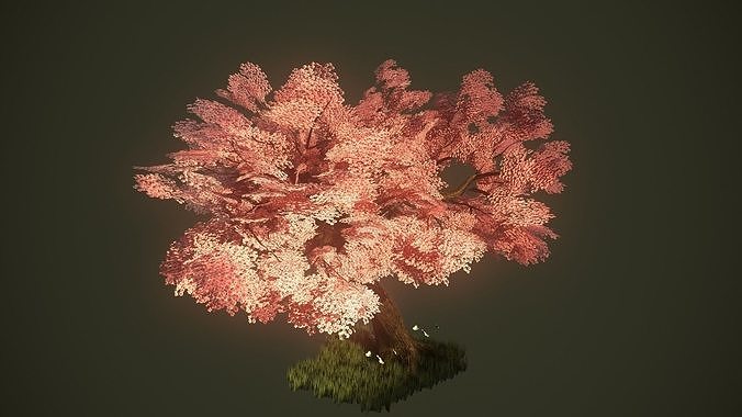 Tree-Flower-Grass PACK Low-poly 3D model
