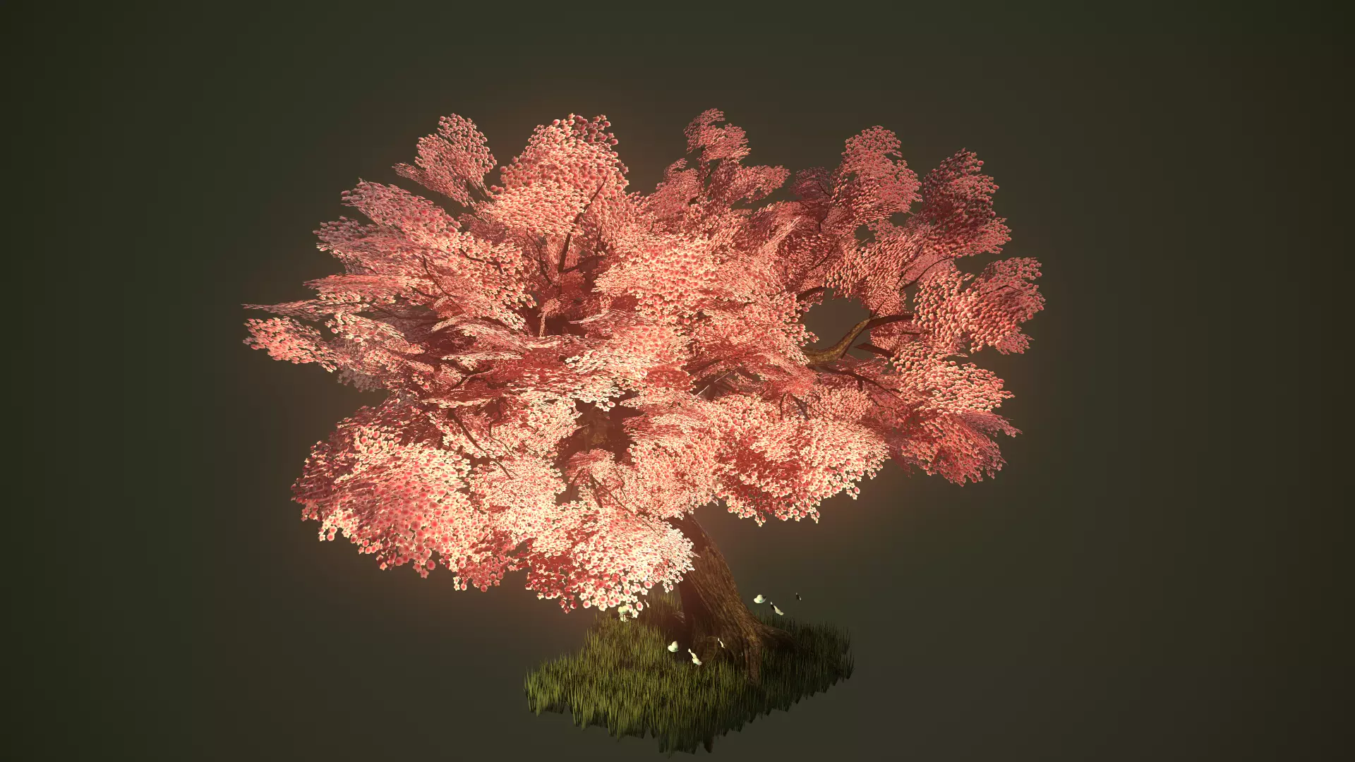 Tree-Flower-Grass PACK Low-poly 3D model_0