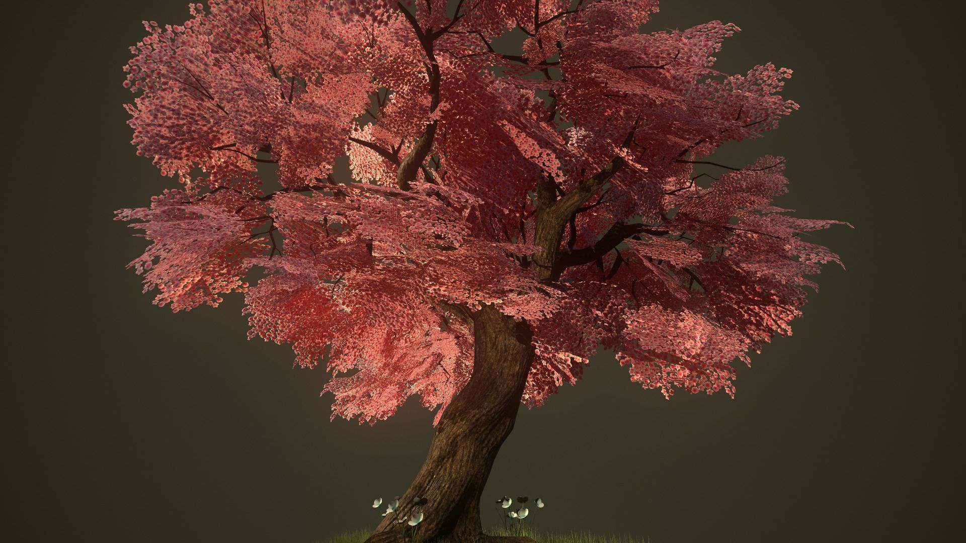Tree-Flower-Grass PACK Low-poly 3D model_5