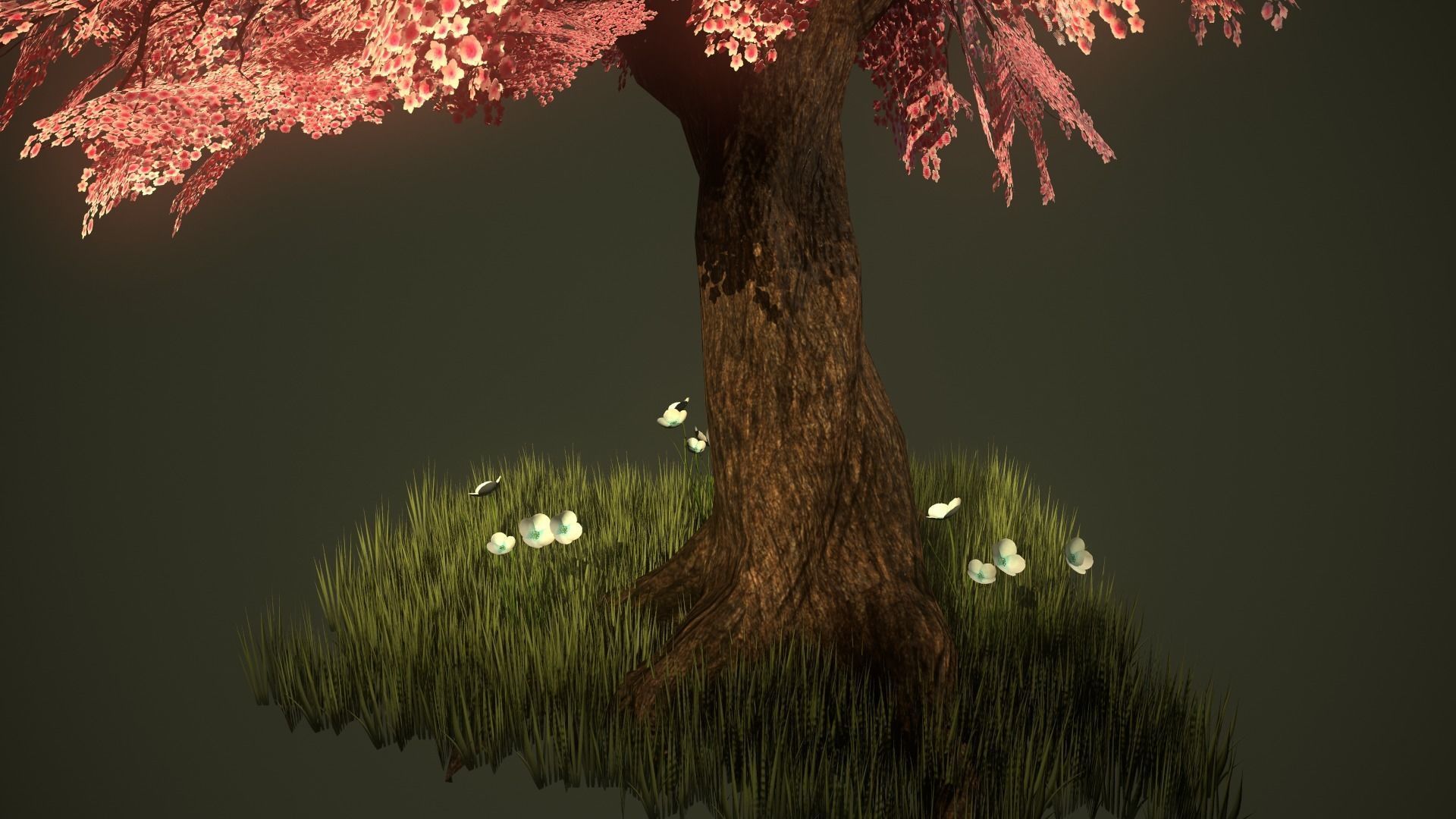 Tree-Flower-Grass PACK Low-poly 3D model_6
