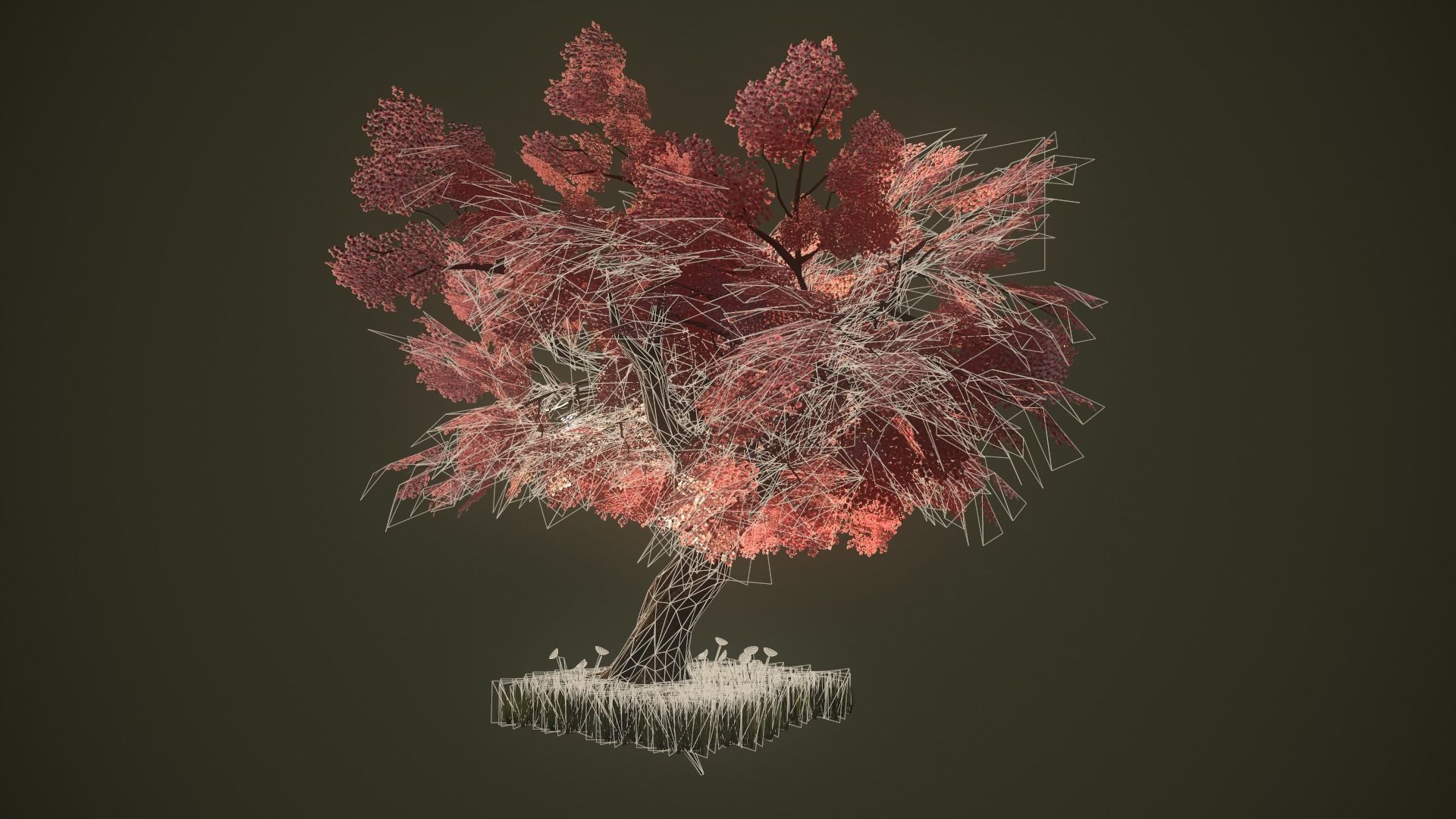 Tree-Flower-Grass PACK Low-poly 3D model_8