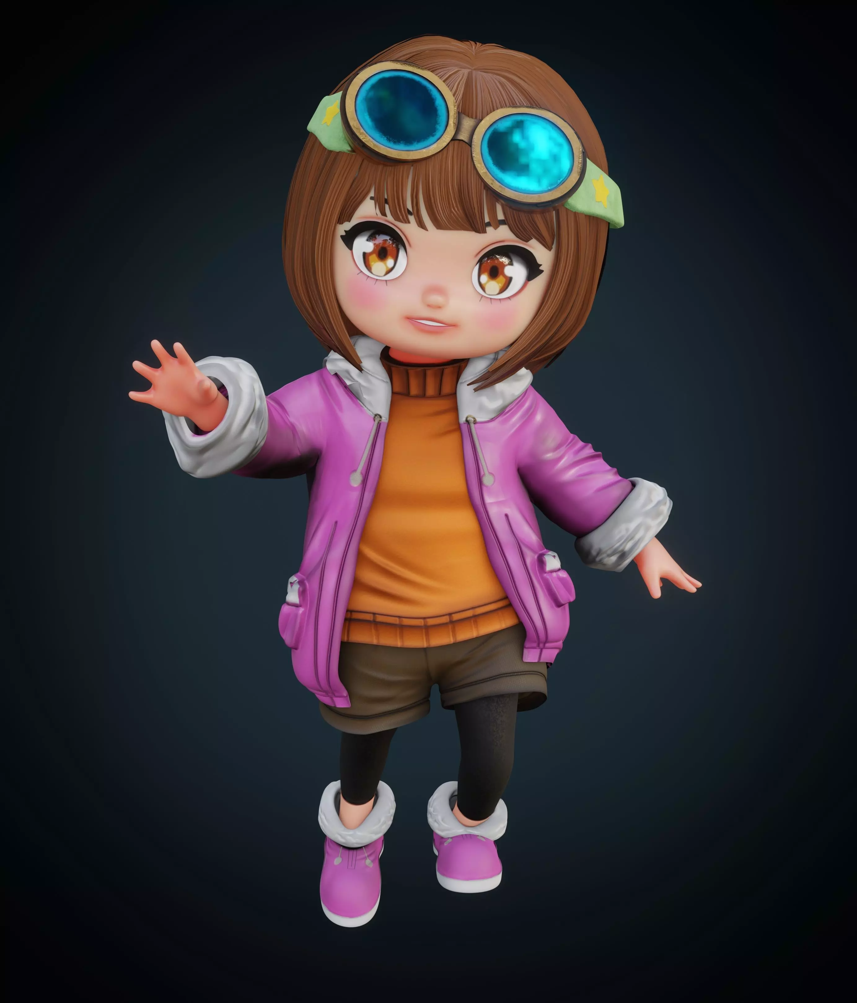 Miri Chan - Buddy Daddies Low-poly 3D model_0