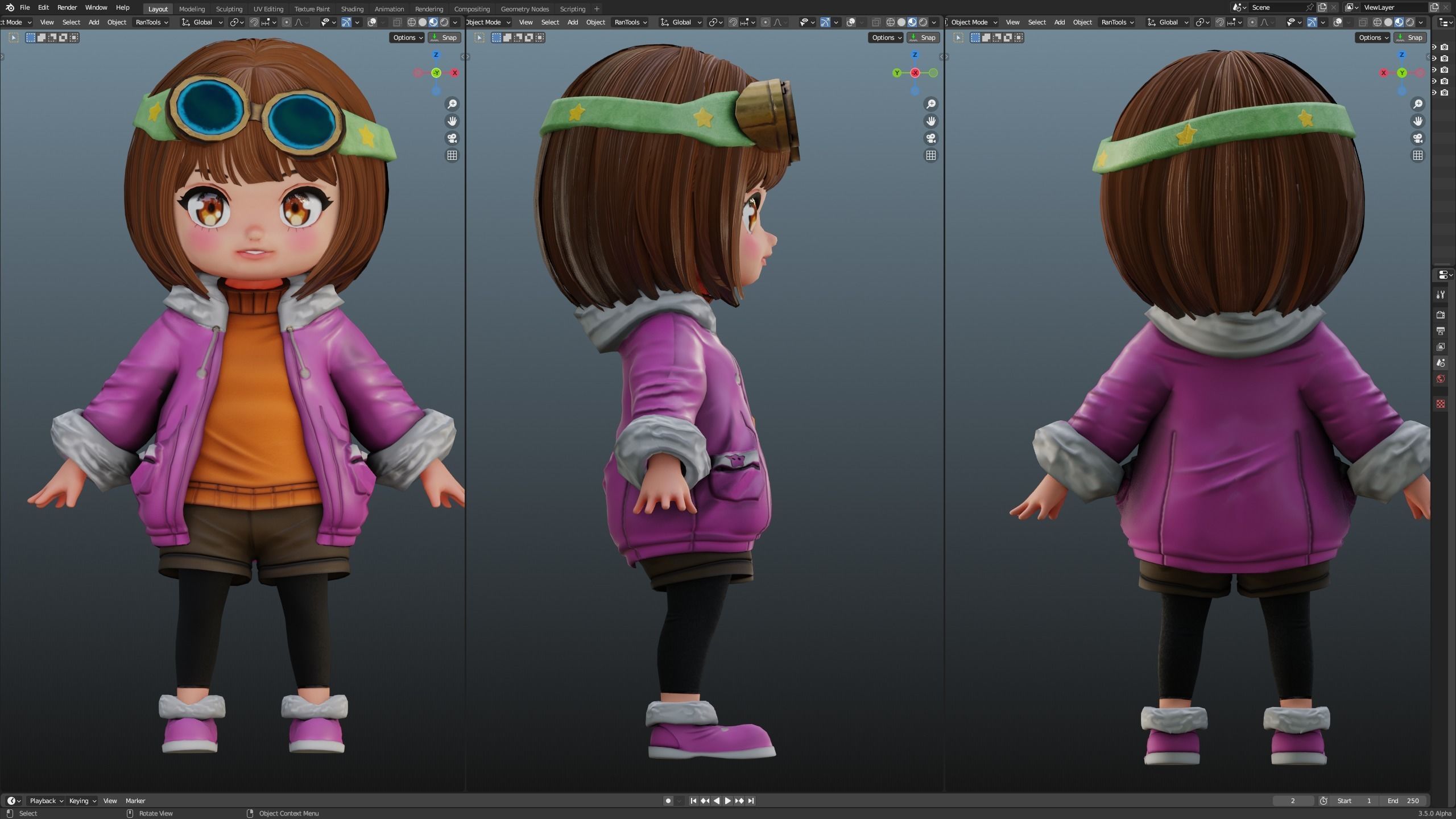 Miri Chan - Buddy Daddies Low-poly 3D model_1