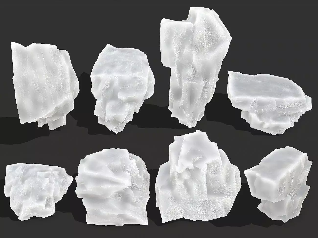 ice rocks 16 Low-poly 3D model_0