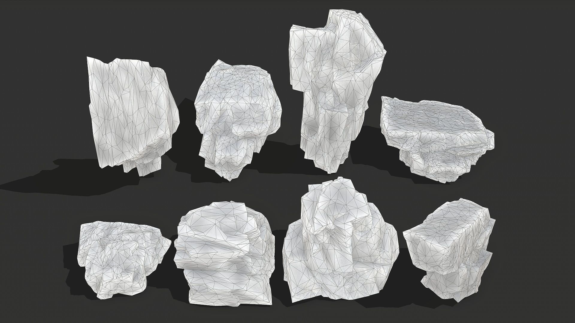 ice rocks 16 Low-poly 3D model_1
