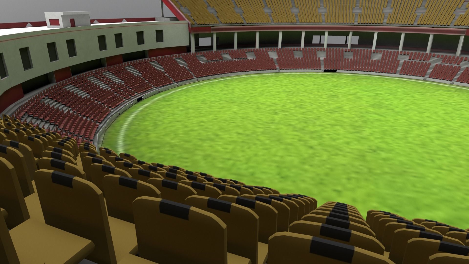Trivandrum Stadium Low-poly 3D model_8
