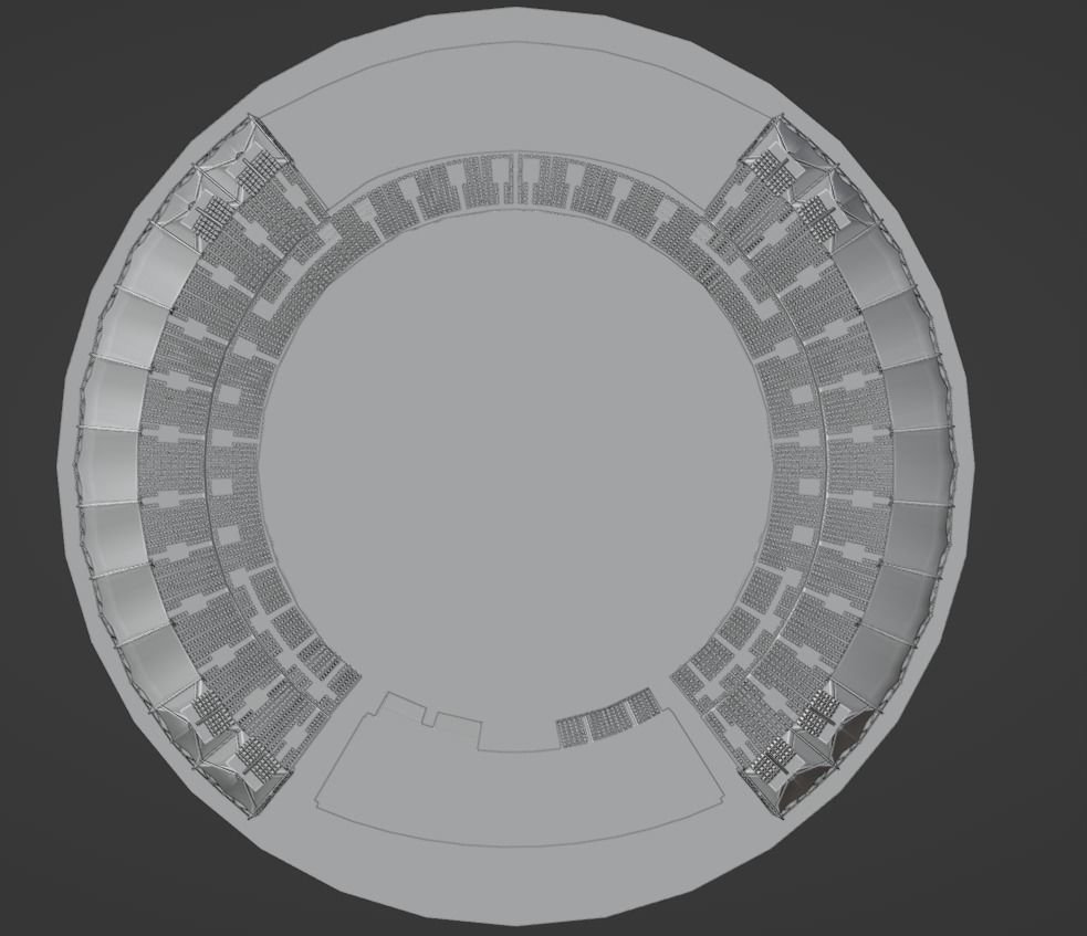 Trivandrum Stadium Low-poly 3D model_15