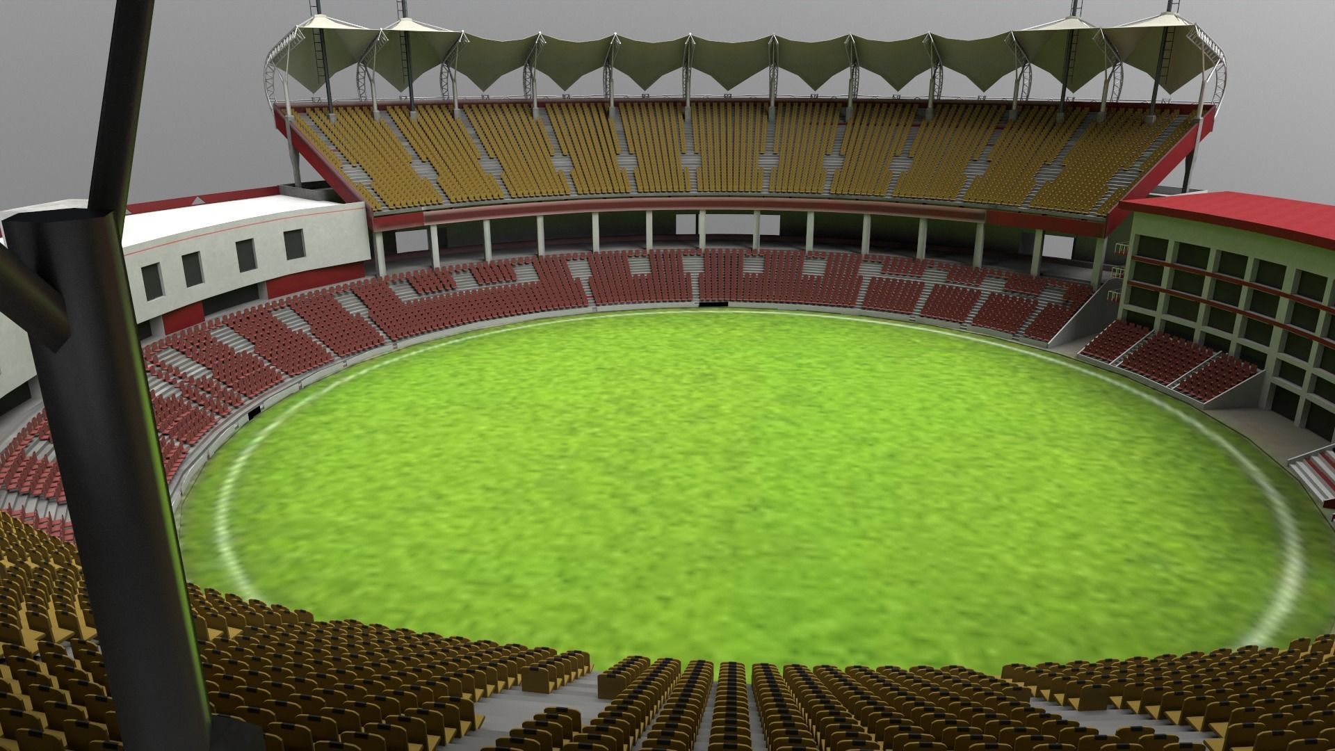 Trivandrum Stadium Low-poly 3D model_5