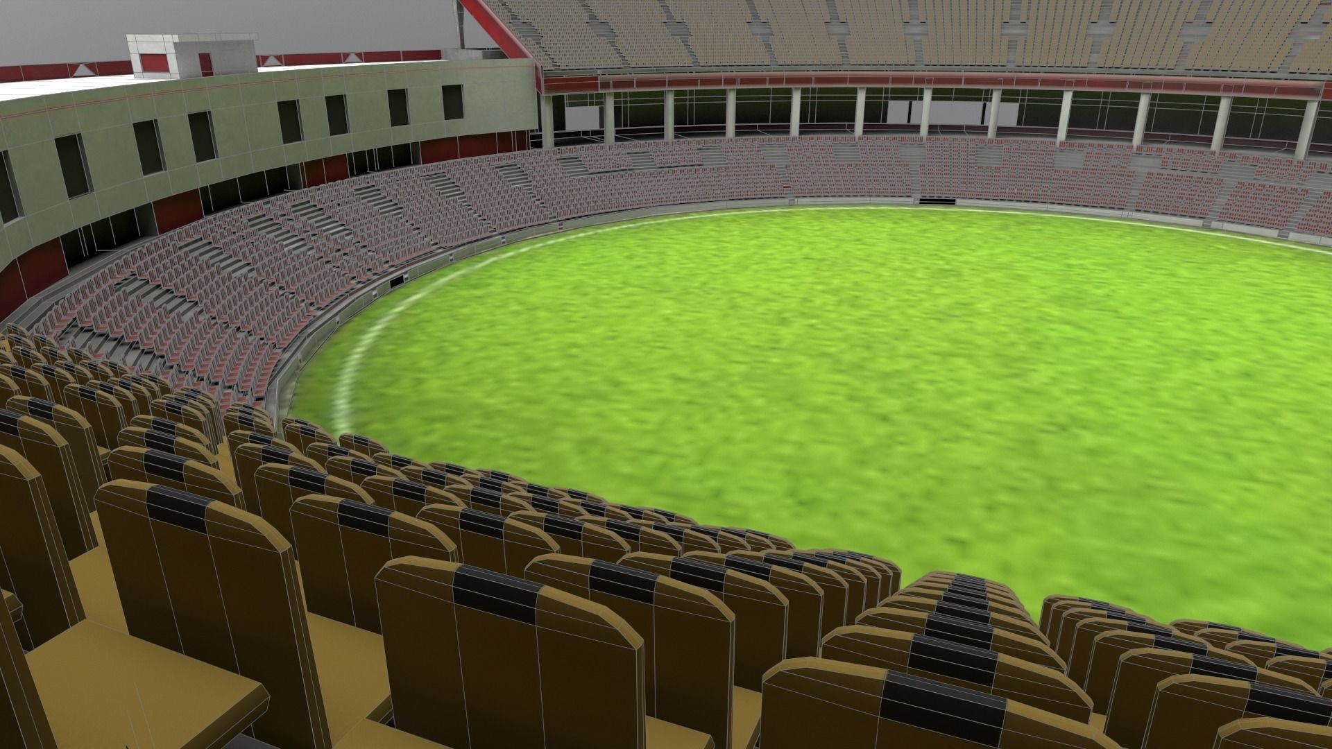 Trivandrum Stadium Low-poly 3D model_7