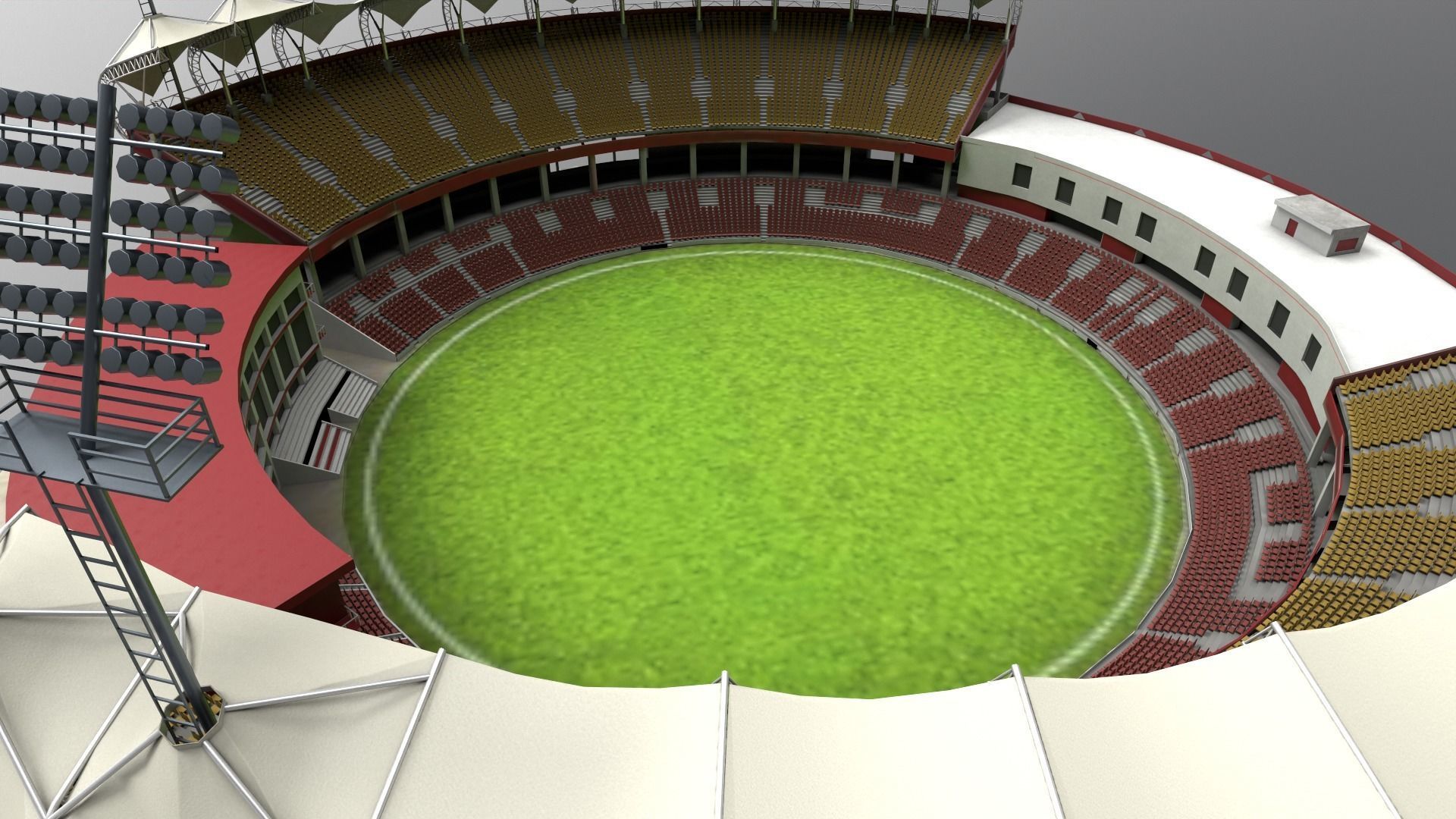 Trivandrum Stadium Low-poly 3D model_6