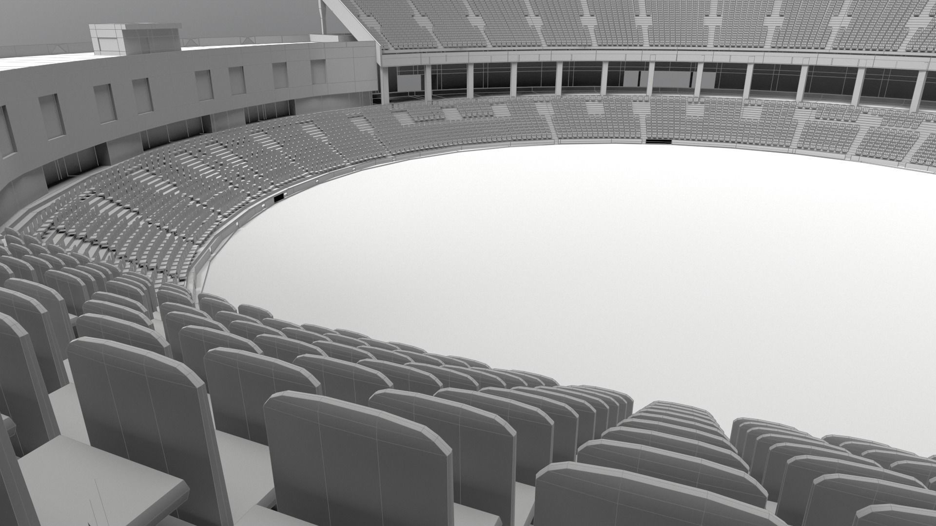 Trivandrum Stadium Low-poly 3D model_11