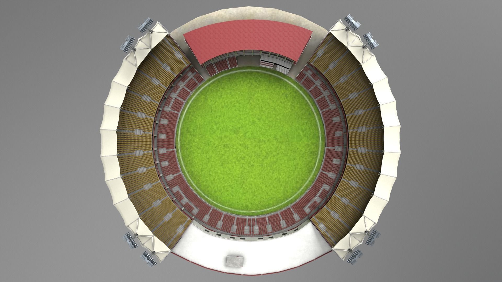 Trivandrum Stadium Low-poly 3D model_4