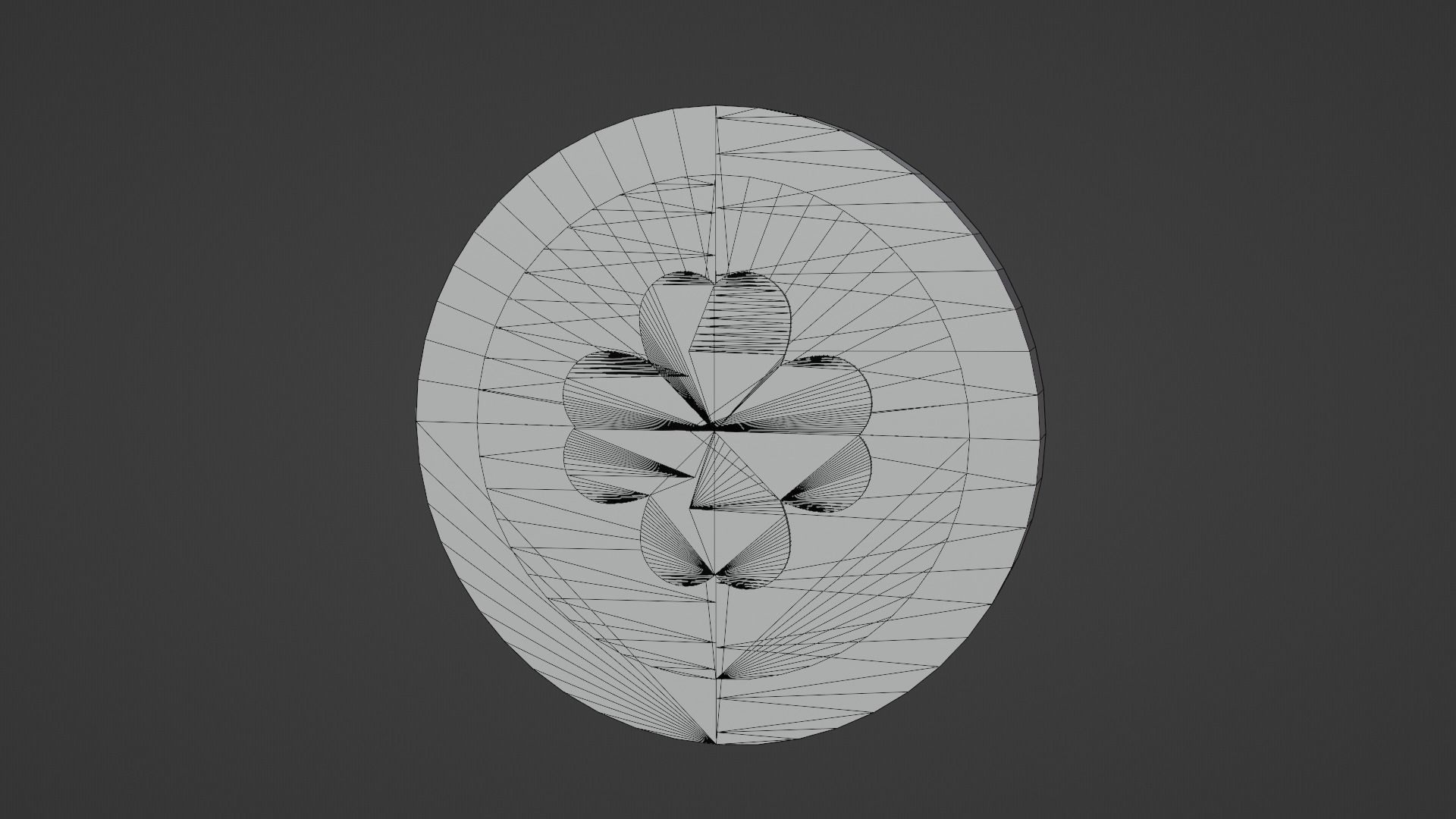 Clover Coin  Low-poly 3D model_9