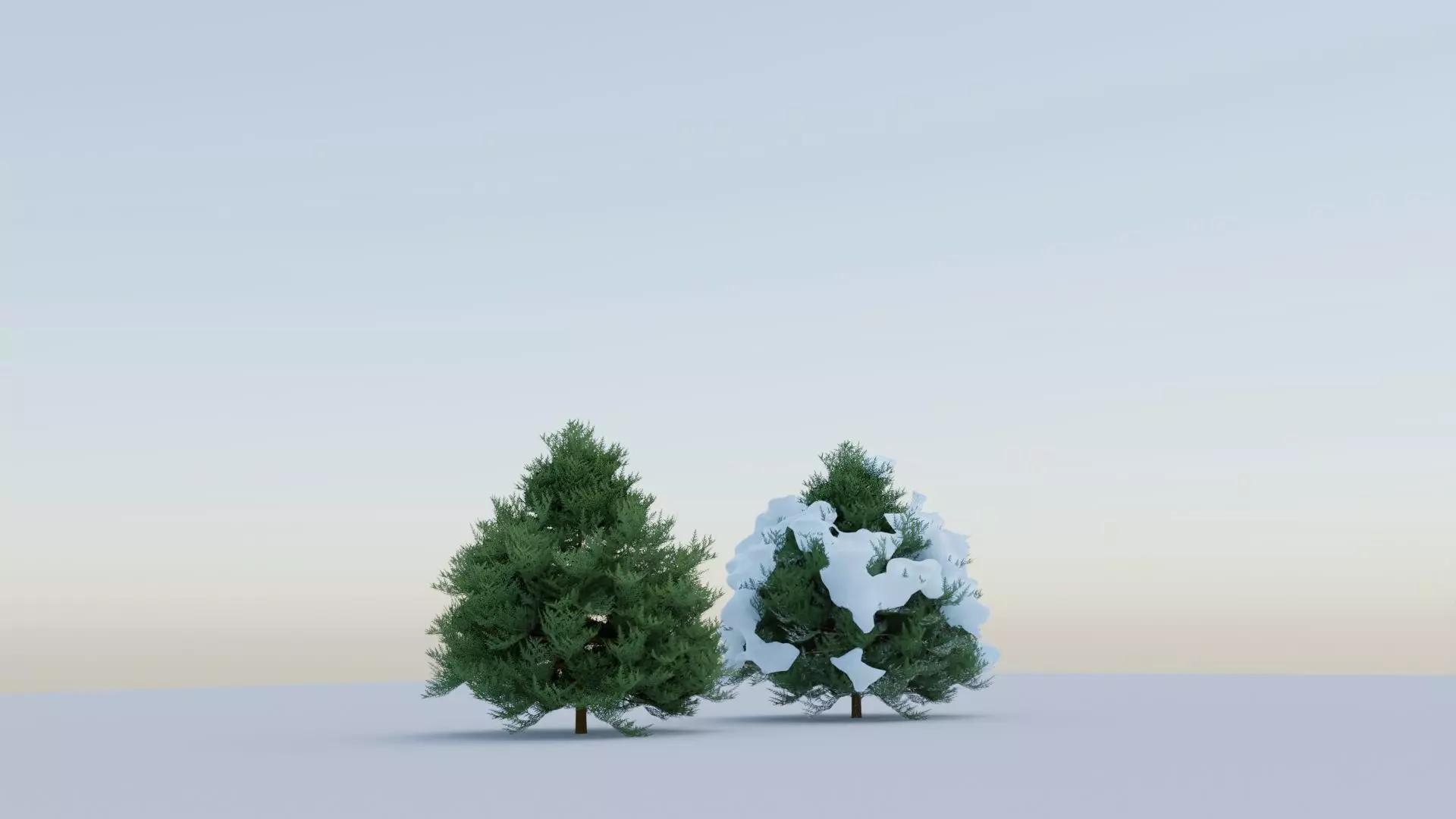 Tree normal snowy 3D model_0