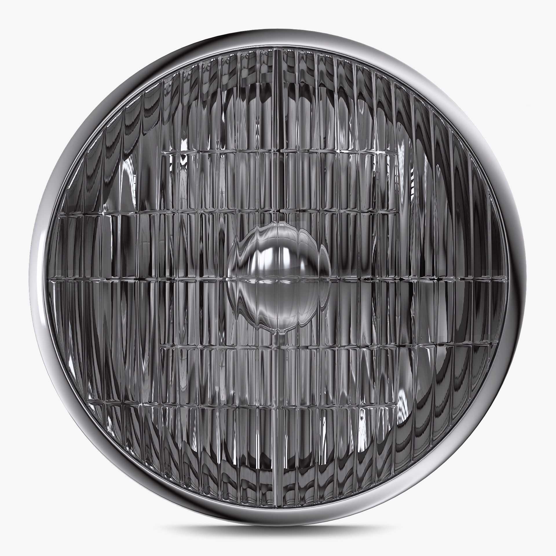 Classic Round Headlight v 2 3D model_4