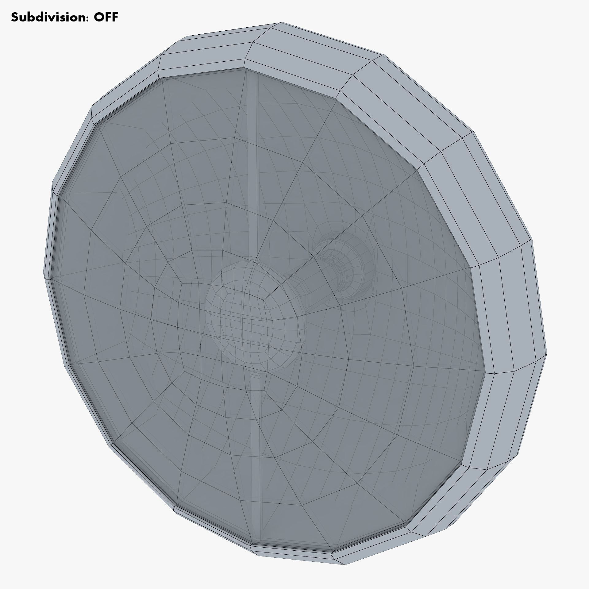 Classic Round Headlight v 2 3D model_7